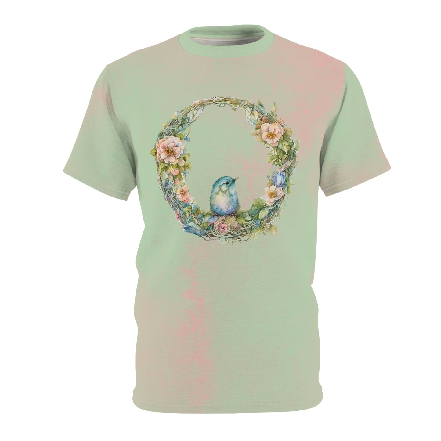 Spring Bird Wreath Unisex T-shirt