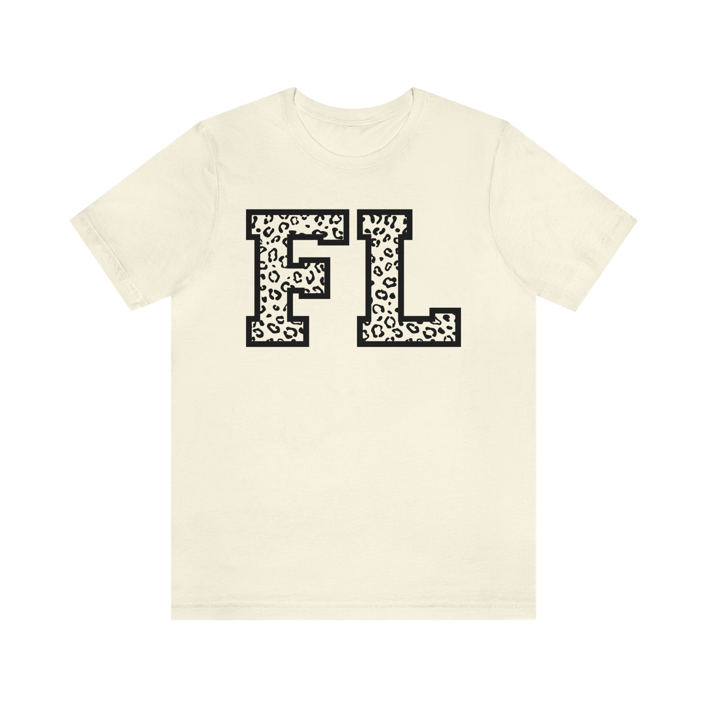 Florida FL Leopard Print Short Sleeve T-shirt