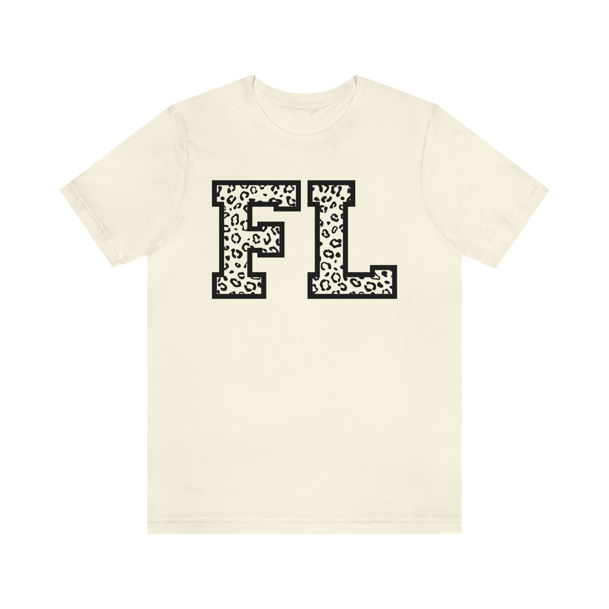 Florida FL Leopard Print Short Sleeve T-shirt