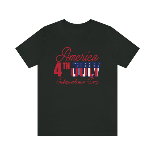 America 4th of July Independence Day Unisex Jersey Short Sleeve Tee