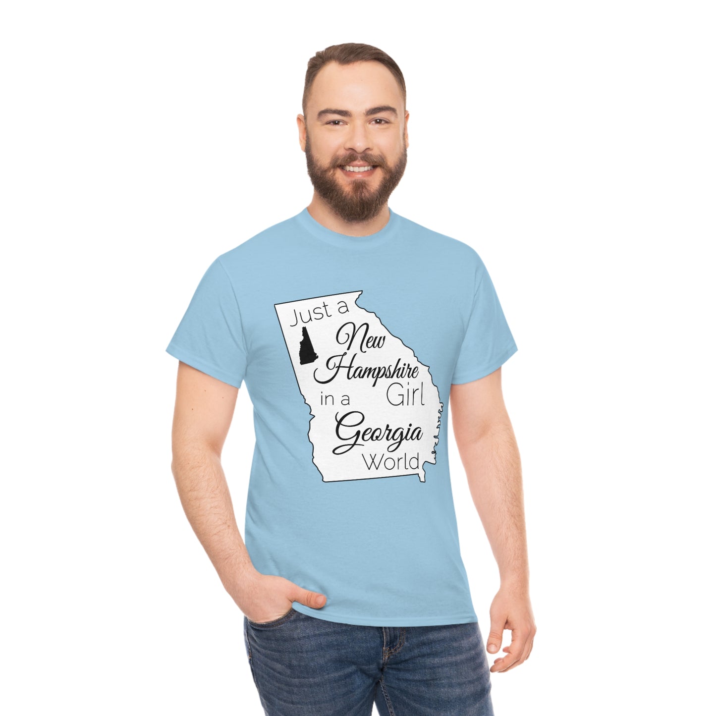 Just a New Hampshire Girl in a Georgia World Unisex Heavy Cotton Tee