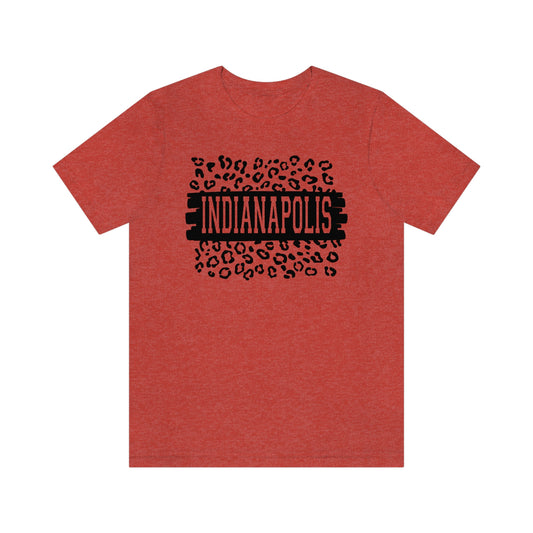 Indianapolis Leopard Print Short Sleeve T-shirt