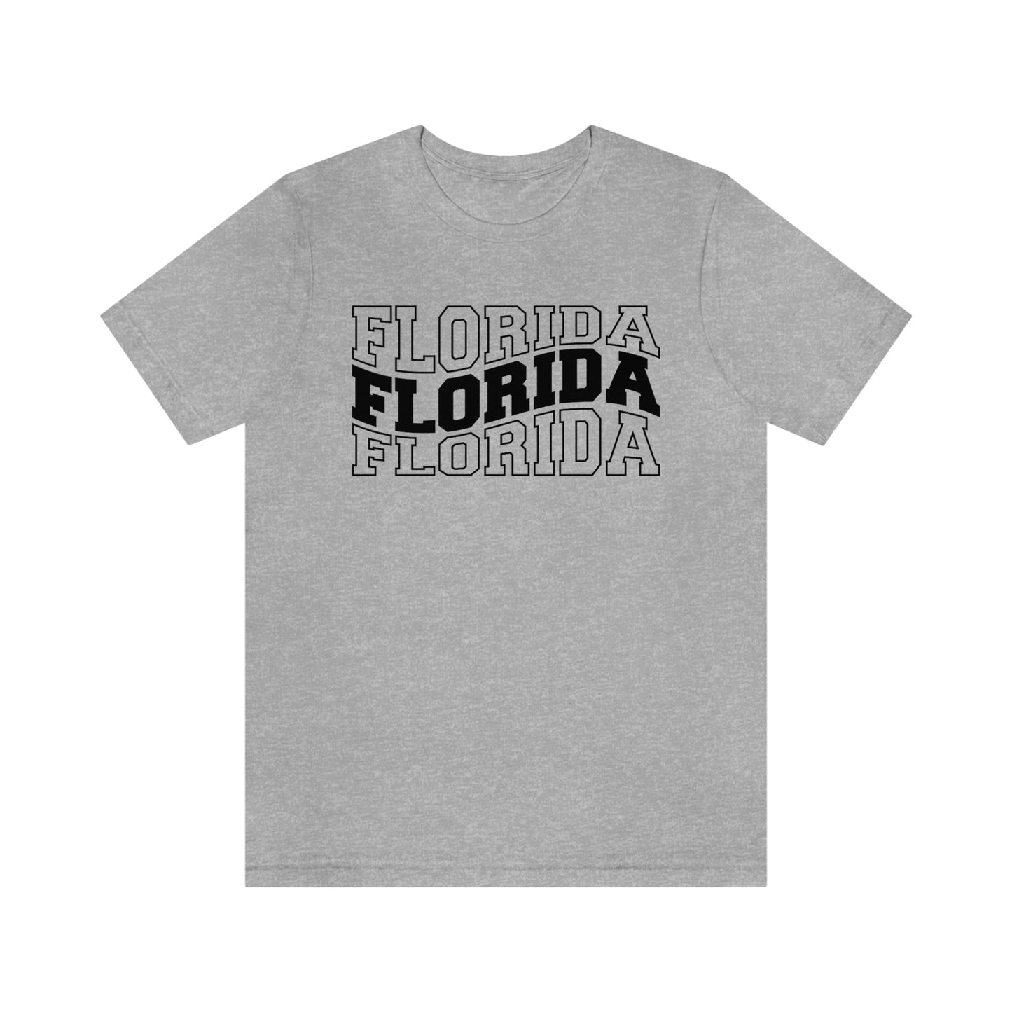 Florida Varsity Letters Wavy Short Sleeve T-shirt