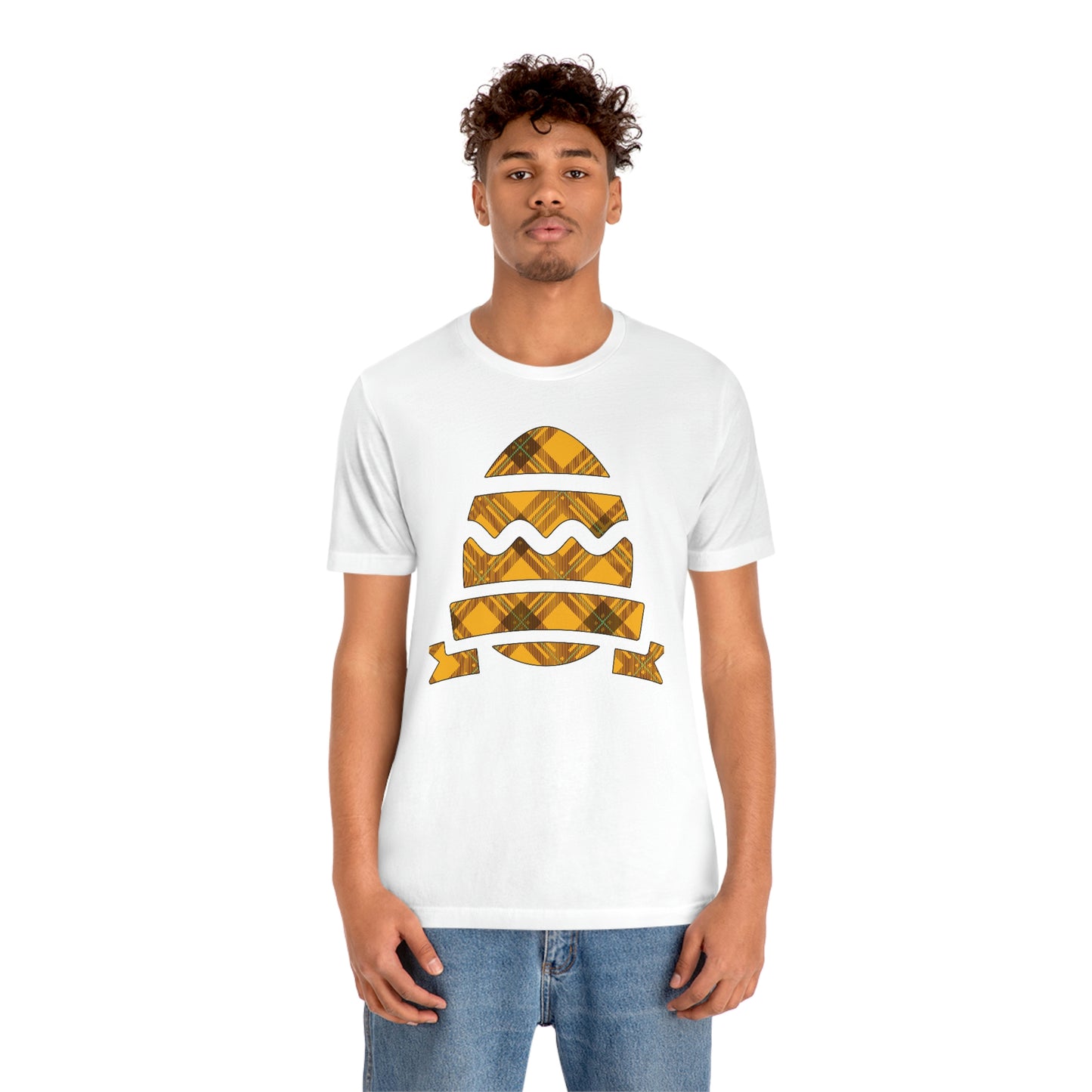 Plaid Egg Easter Spring Unisex Jersey Short Sleeve Tee