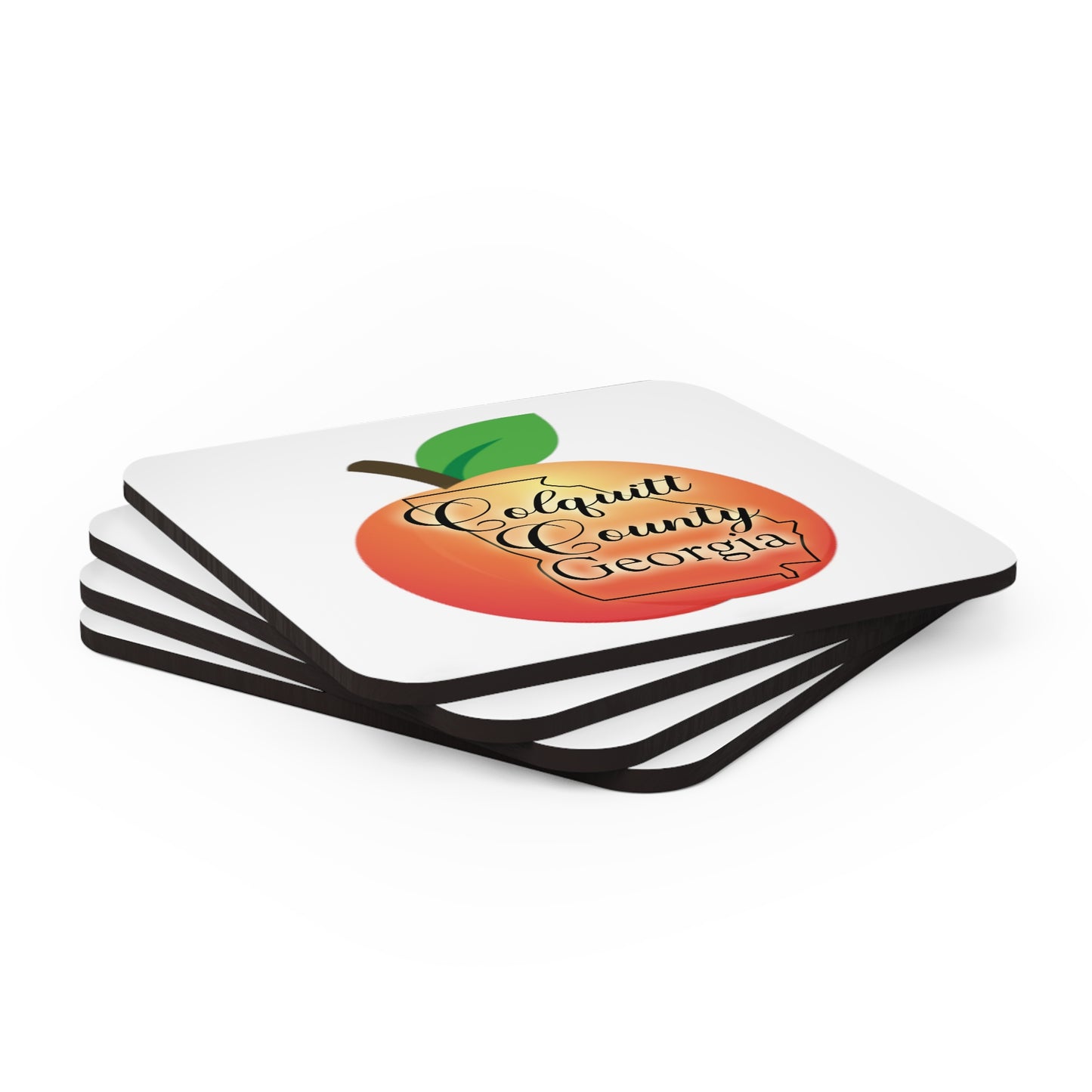 Colquitt County Georgia Corkwood Coaster Set