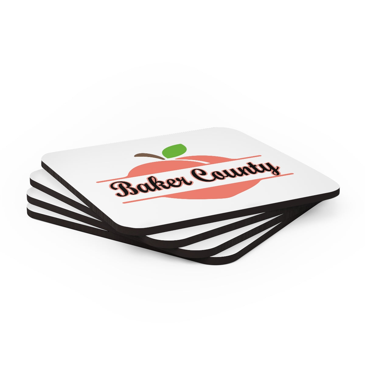Baker County Georgia Corkwood Coaster Set