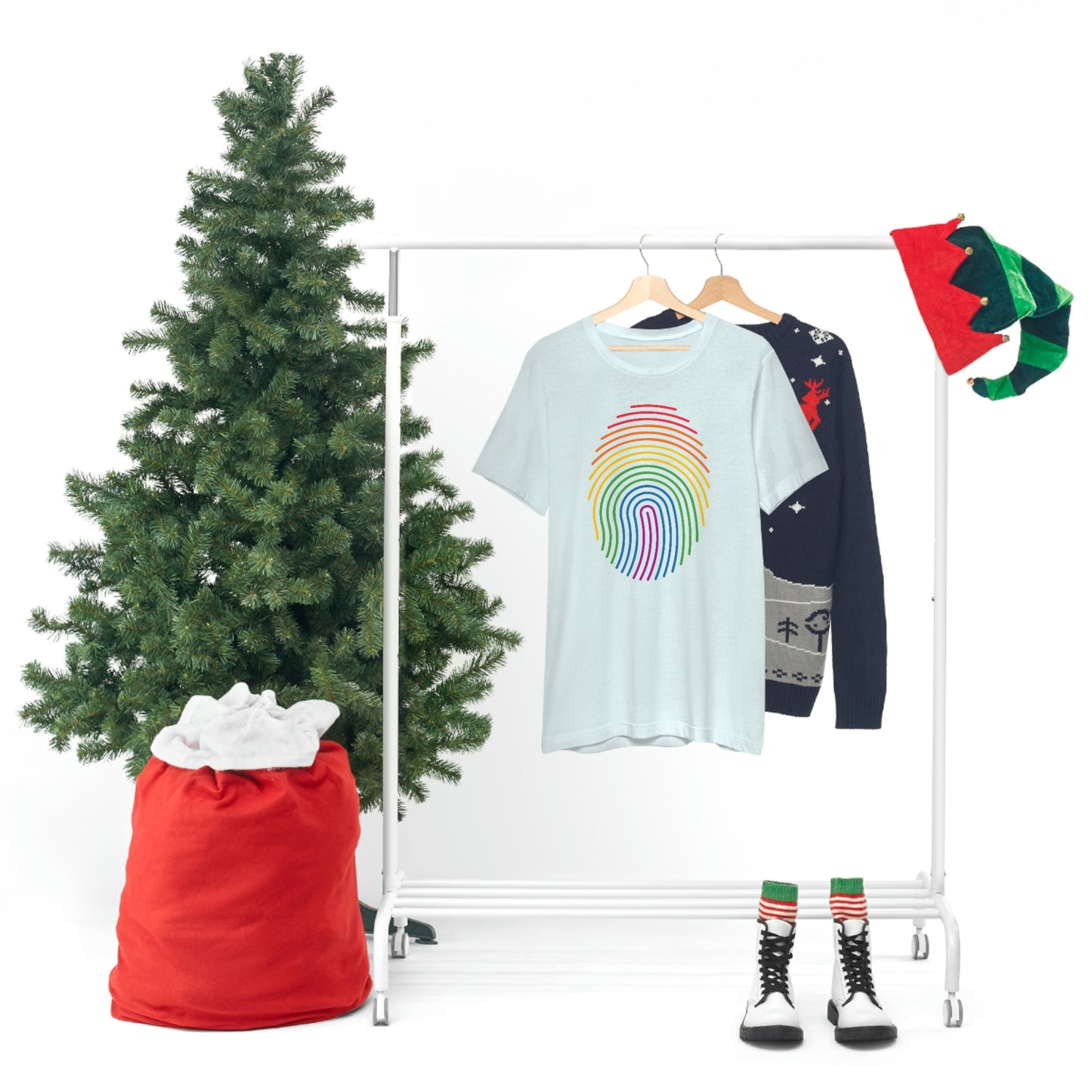 Fingerprint LGBTQIA Print Unisex Jersey Short Sleeve Tee