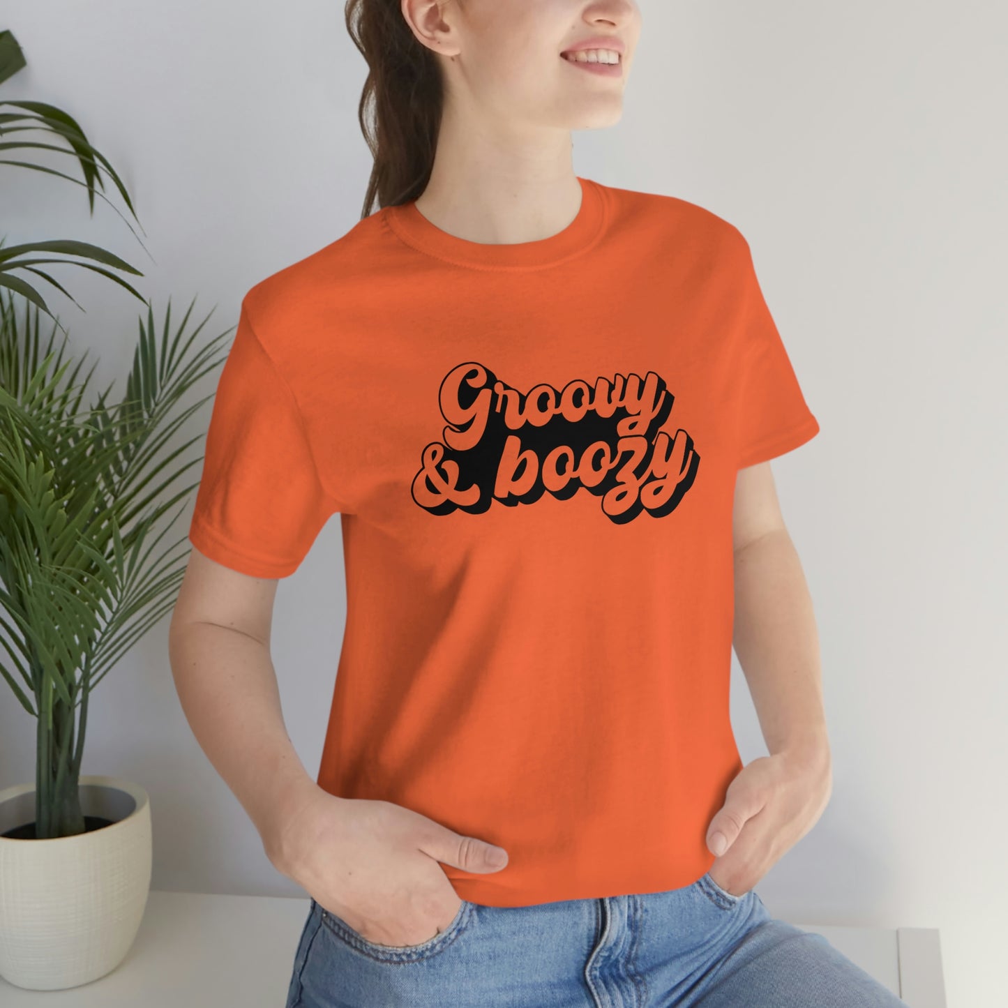 Groovy and Boozy Unisex Jersey Short Sleeve Tee