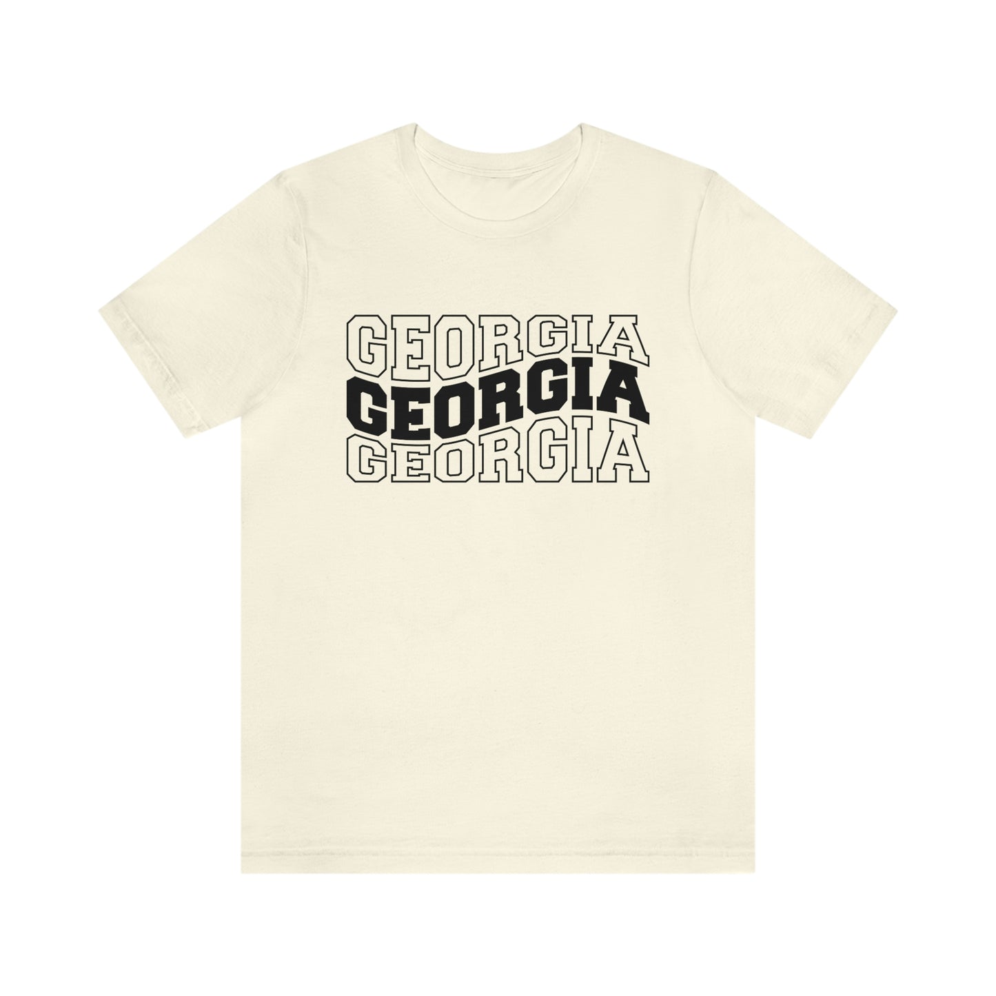 Georgia Varsity Letters Wavy Short Sleeve T-shirt
