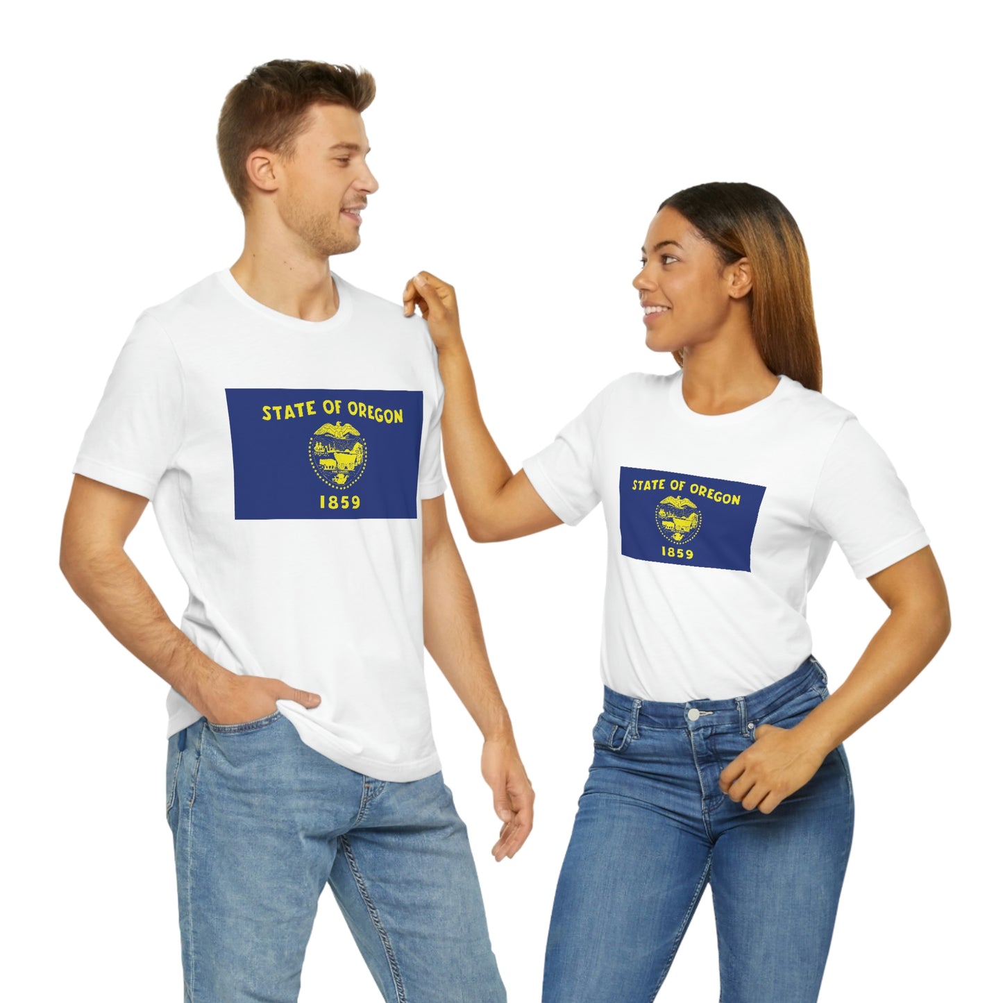 Oregon Flag Unisex Jersey Short Sleeve Tee Tshirt T-shirt