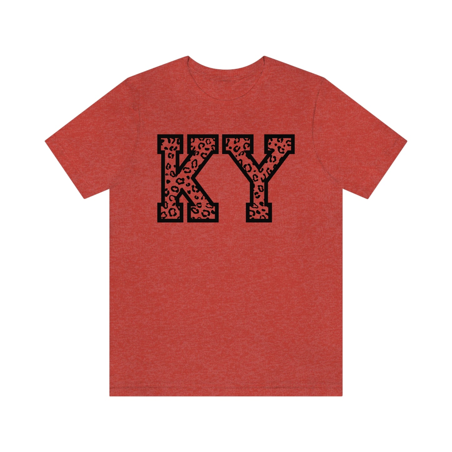 Kentucky KY Leopard Print Letters Short Sleeve T-shirt
