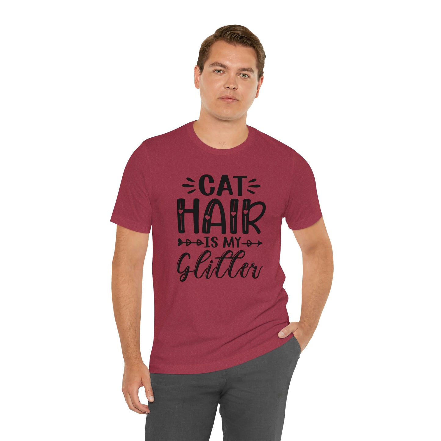 Cat Hair is my Glitter Short Sleeve T-shirt