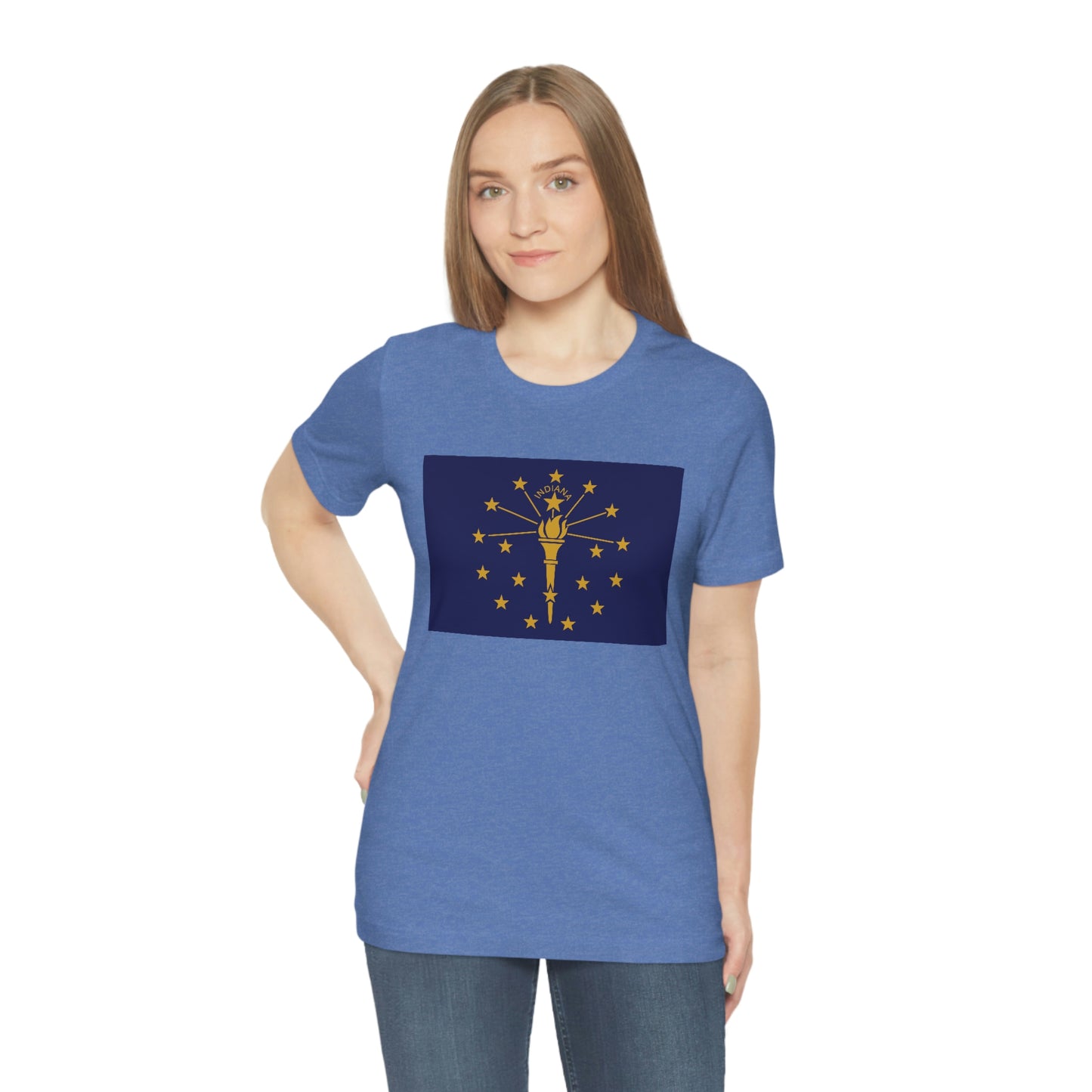 Indiana Flag Unisex Jersey Short Sleeve Tee Tshirt T-shirt
