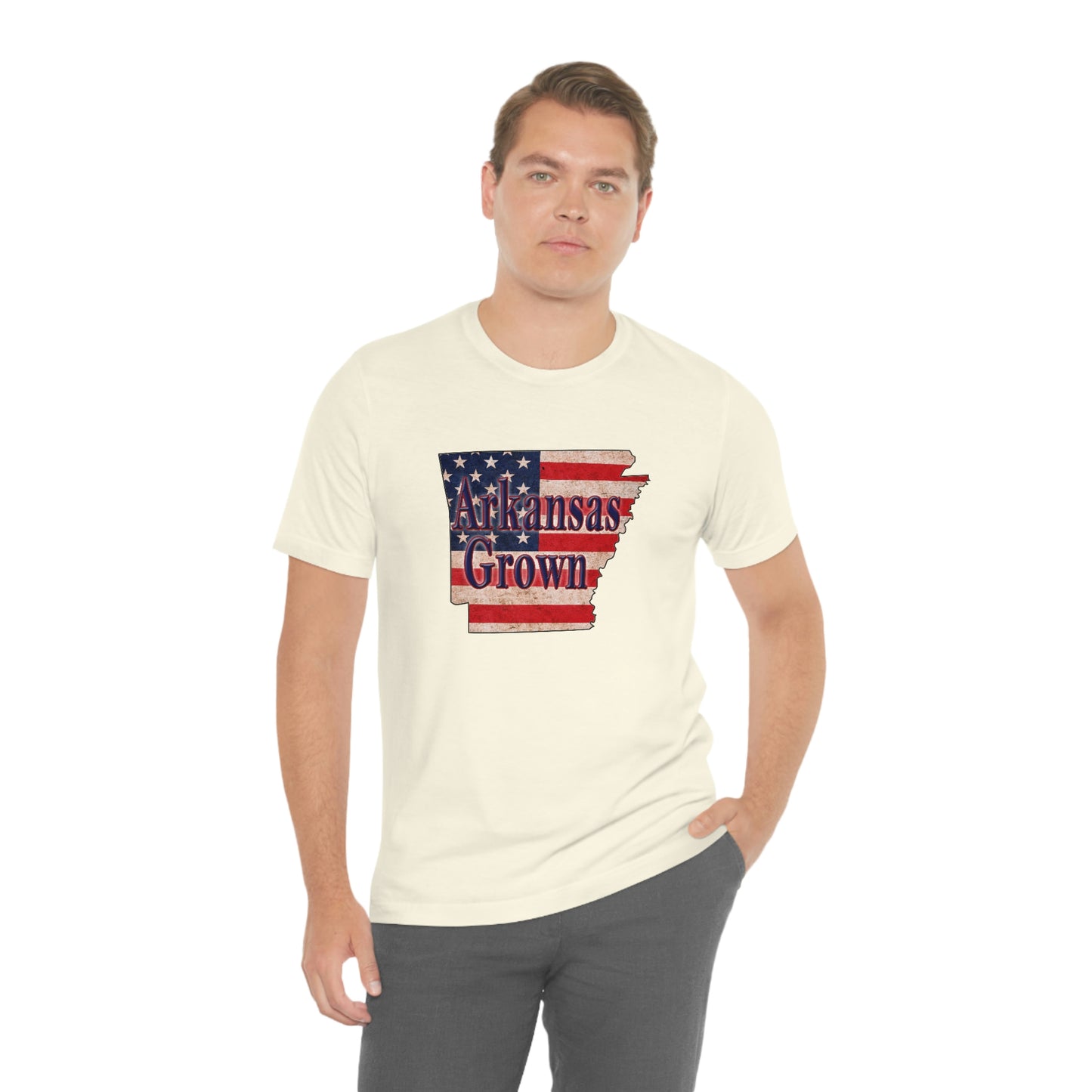 Arkansas Grown US Flag Unisex Jersey Short Sleeve Tee Tshirt T-shirt