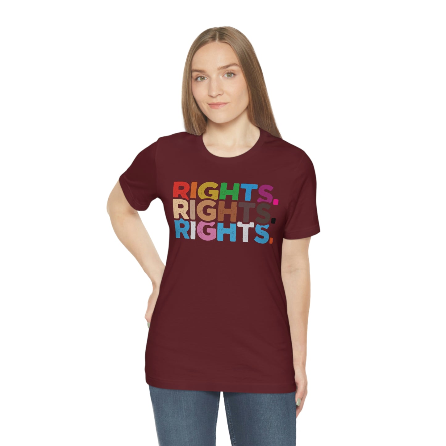 Rights. Rights. Rights. LGBTQIA Unisex Jersey Short Sleeve Tee