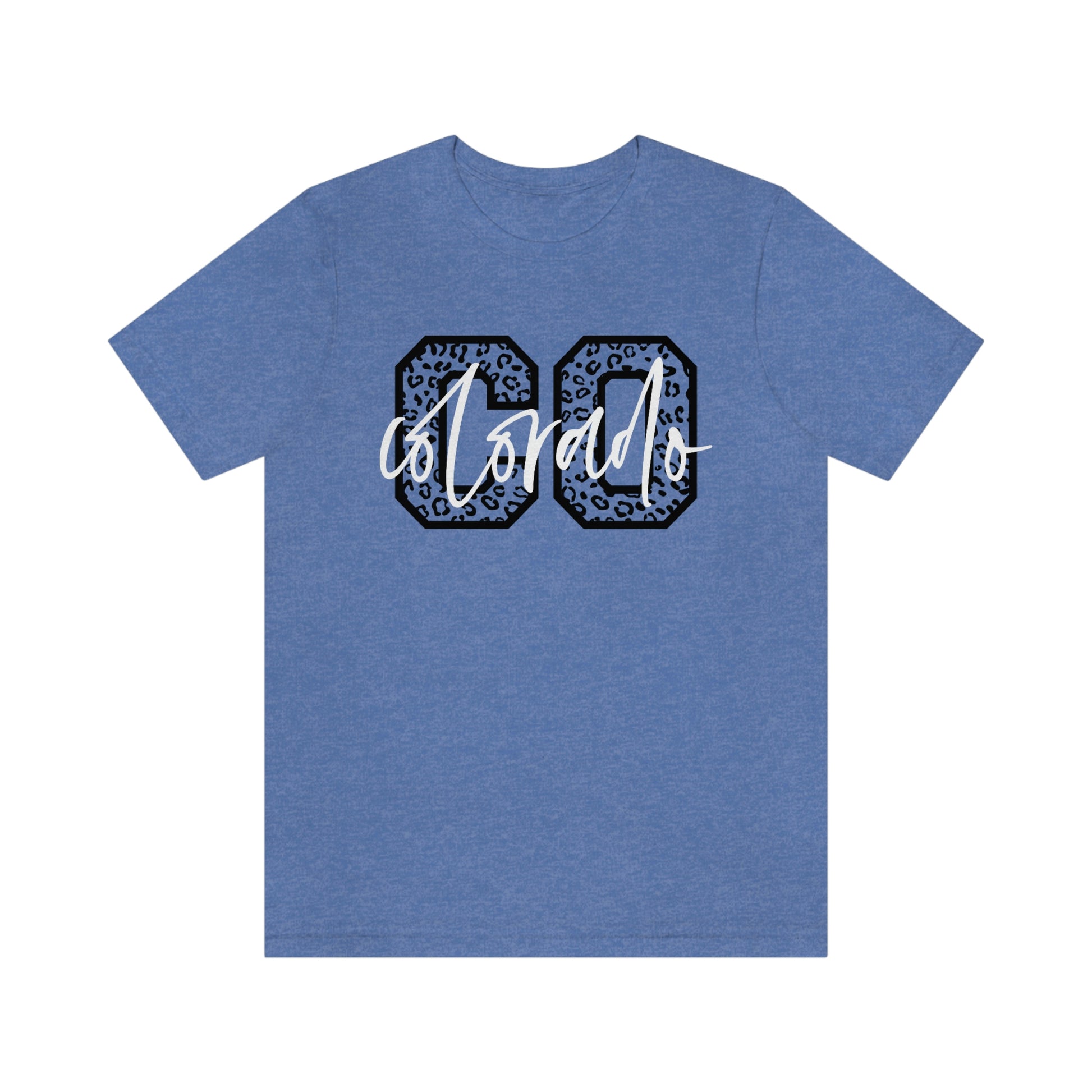Colorado Leopard Print Script Unisex Jersey Short Sleeve Tee Tshirt T-shirt