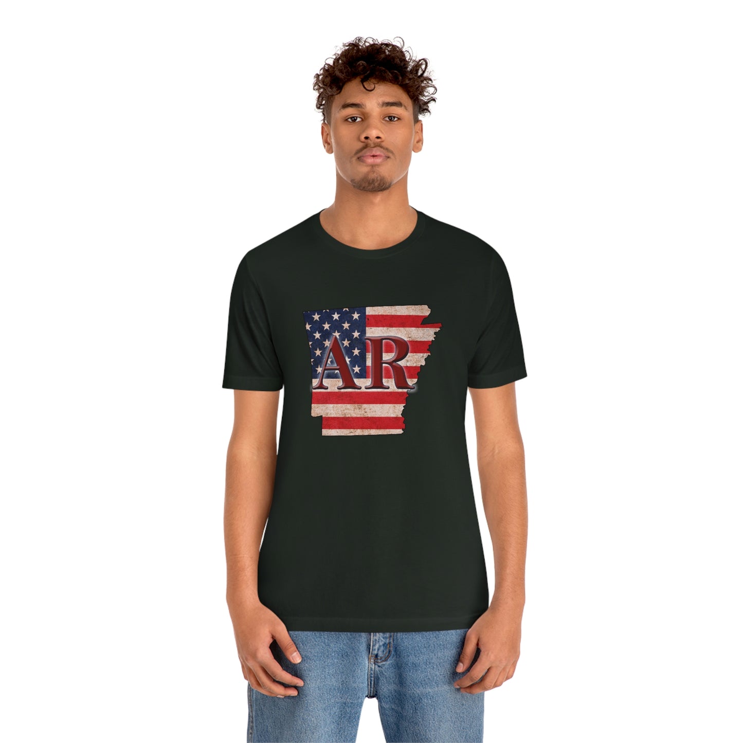 Arkansas AR US Flag Unisex Jersey Short Sleeve Tee Tshirt T-shirt