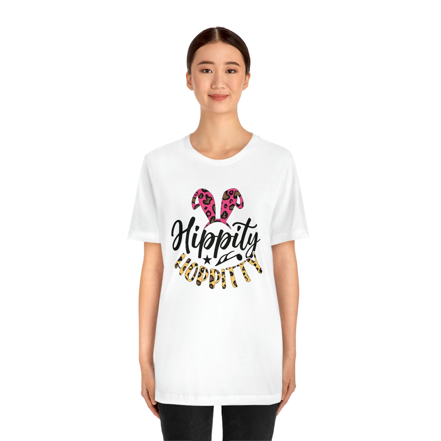 Hippity Hoppitty Leopard Print Unisex Jersey Short Sleeve Tee