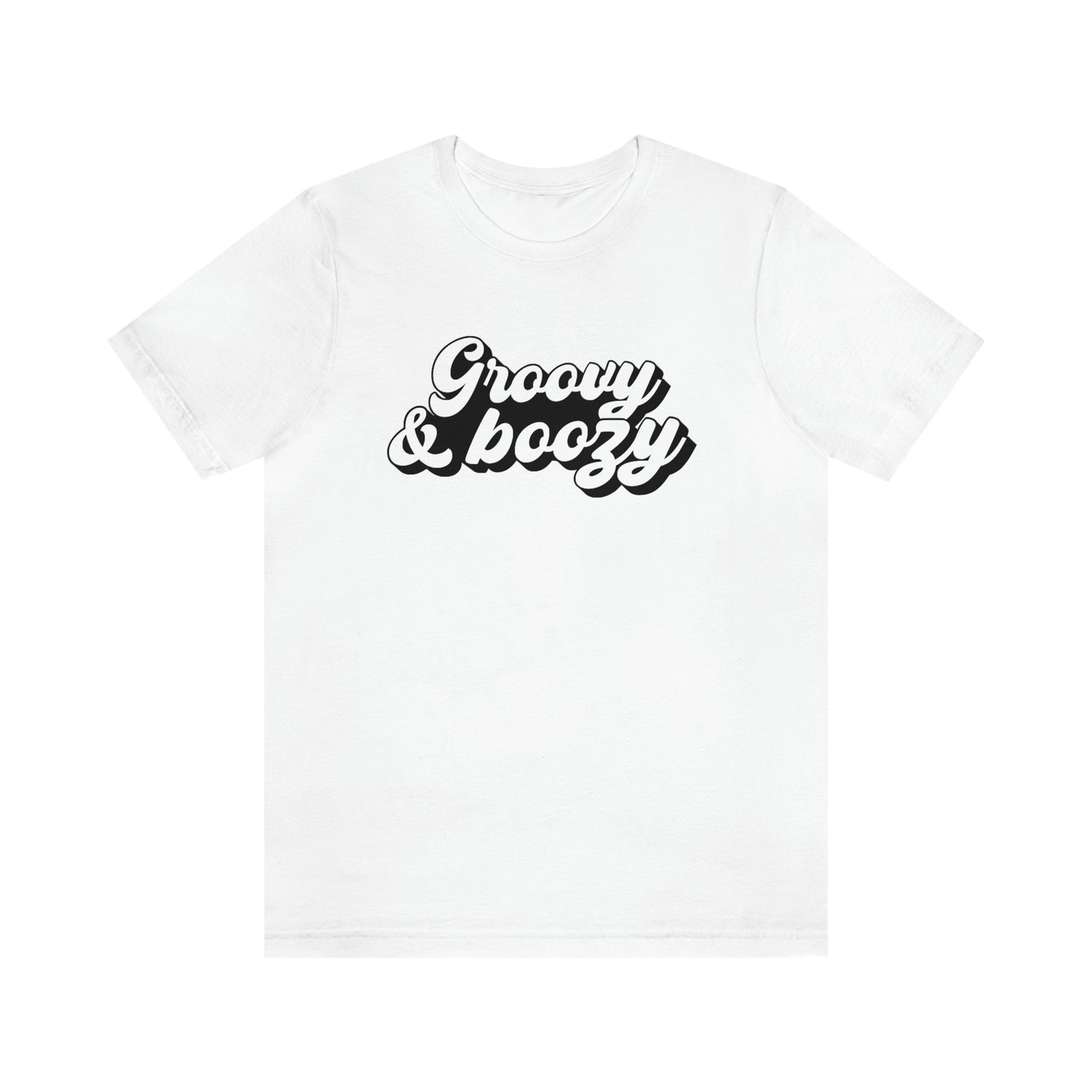 Groovy and Boozy Unisex Jersey Short Sleeve Tee