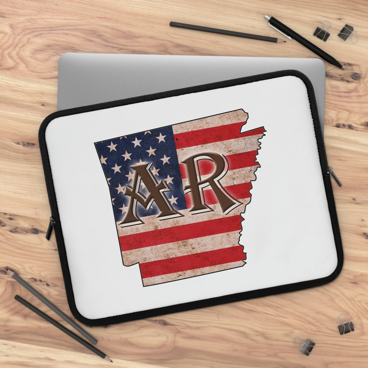 Arkansas US Flag AR Laptop Sleeve