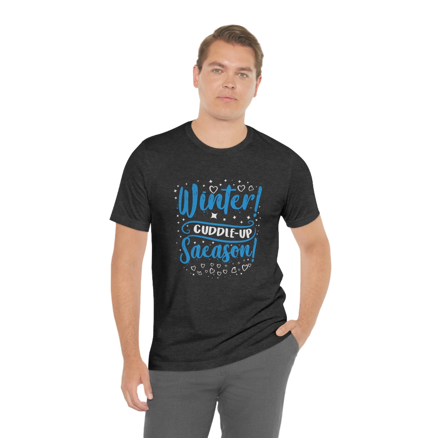 Winter Cuddle Up Season Print Unisex Jersey Short Sleeve Tee