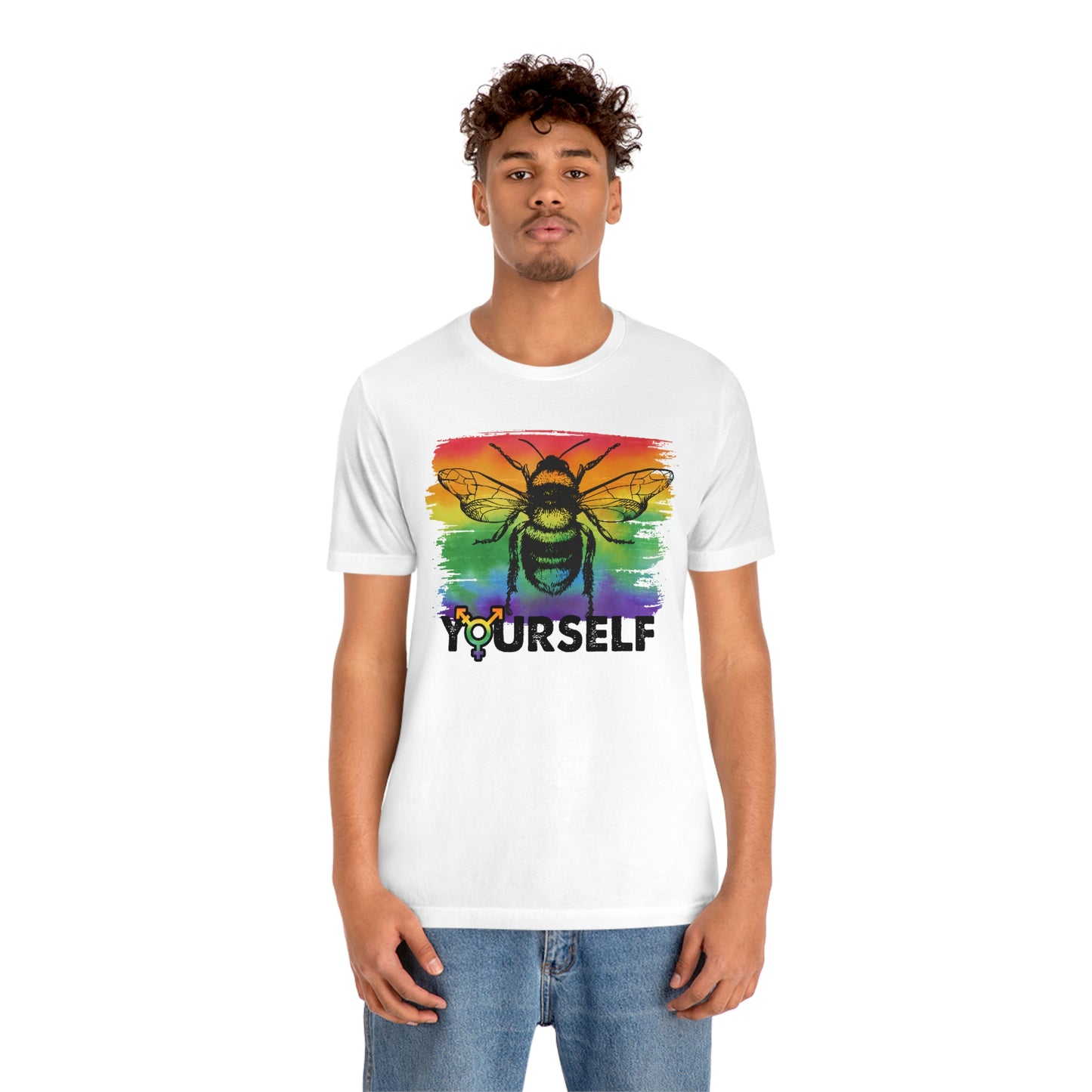 Bee Yourself LGBTQIA Print Unisex Jersey Short Sleeve Tee