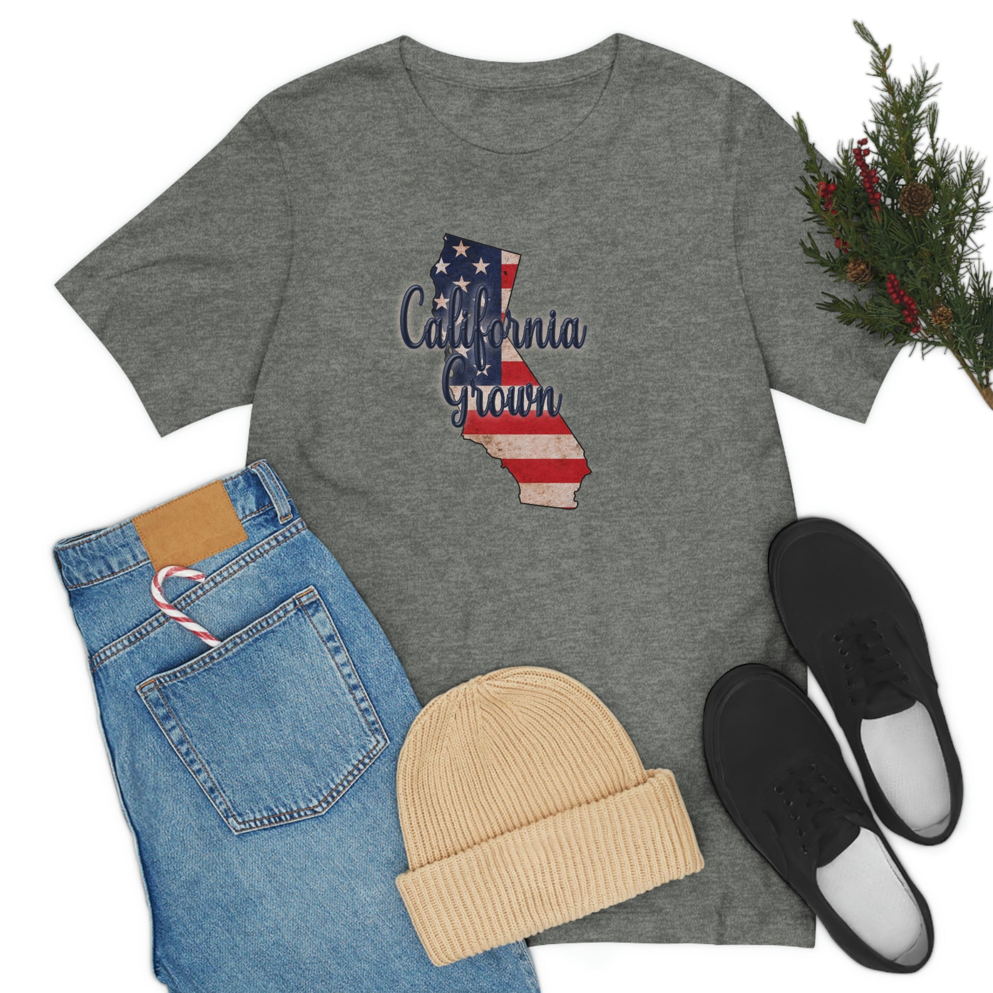 California US Flag Unisex Jersey Short Sleeve Tee Tshirt T-shirt