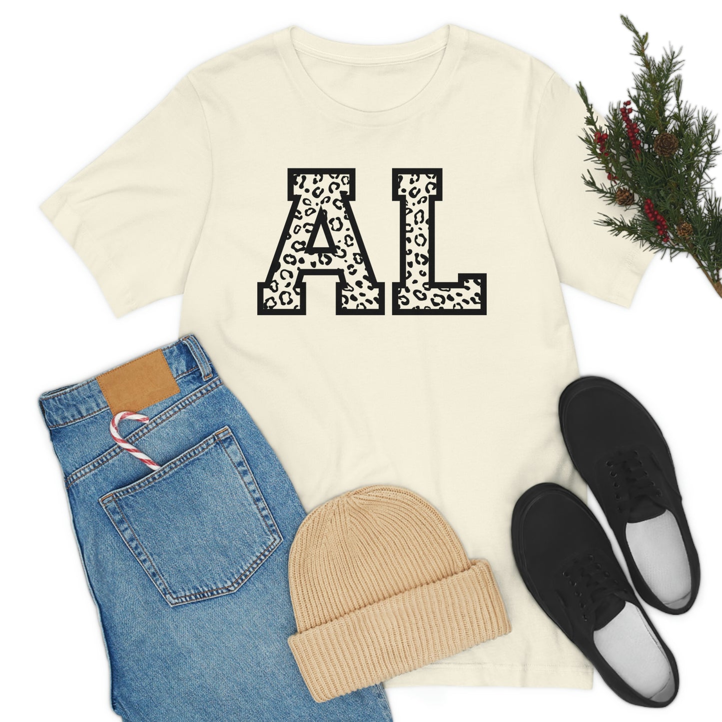 Alabama AL Leopard Unisex Jersey Short Sleeve T-shirt