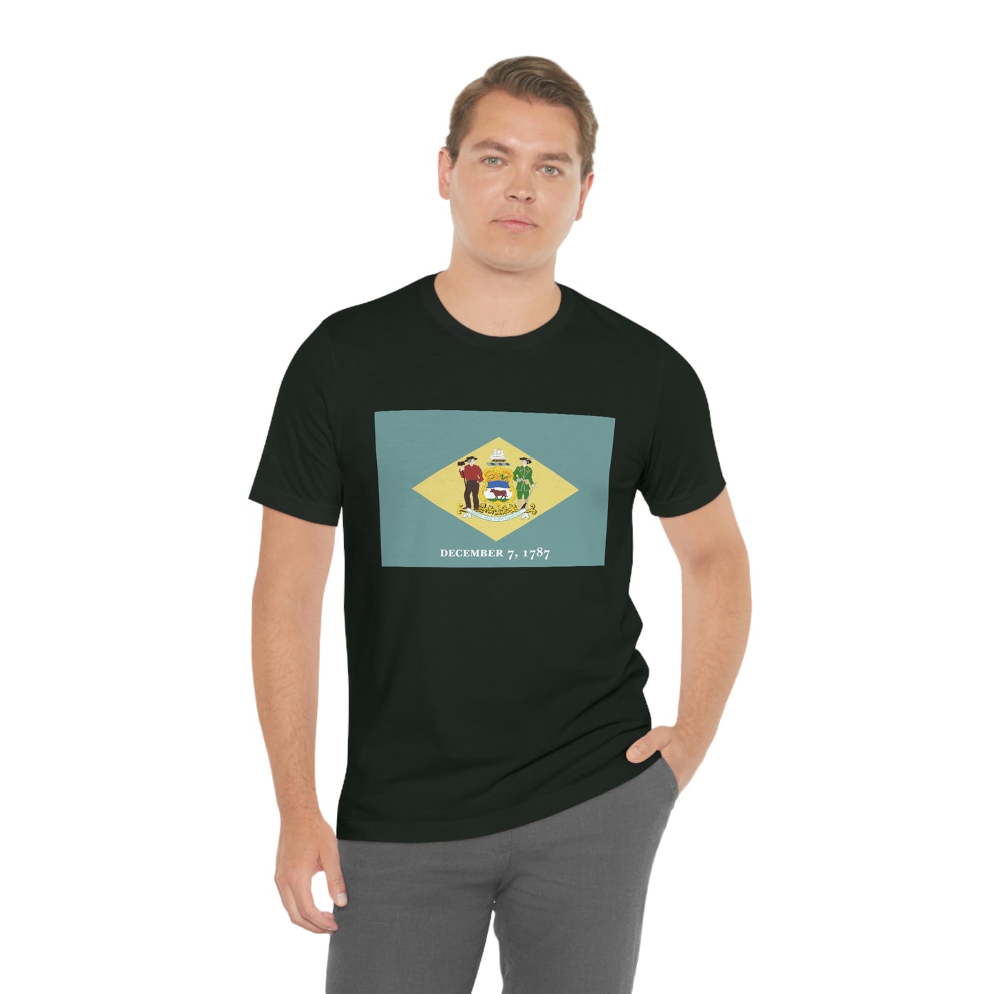 Delaware Flag Unisex Jersey Short Sleeve Tee Tshirt T-shirt