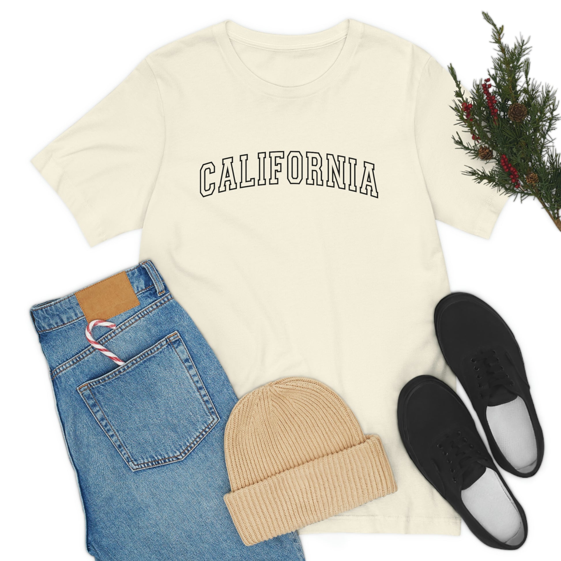California Arch Varsity Letters Unisex Jersey Short Sleeve Tee Tshirt T-shirt