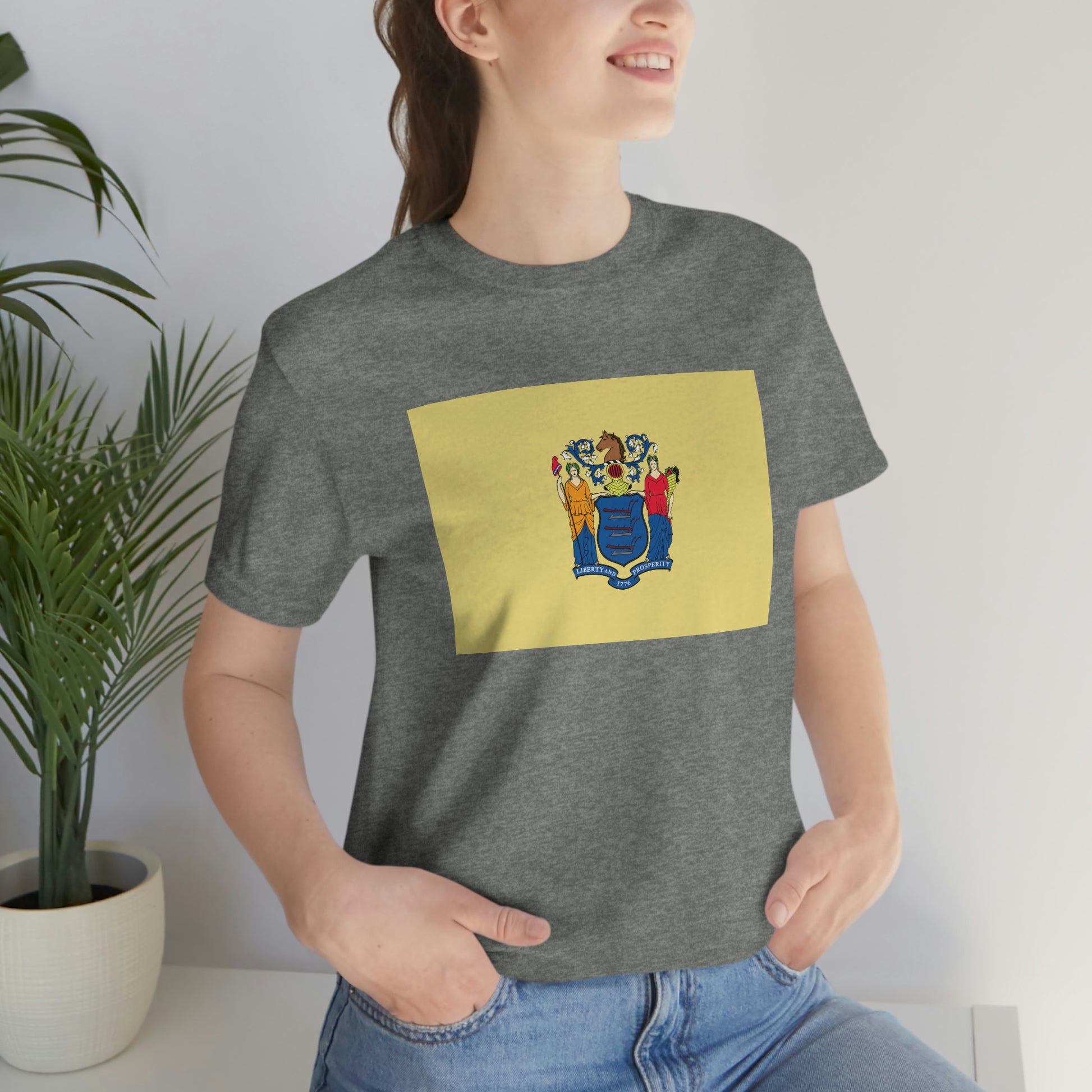 New Jersey Flag Unisex Jersey Short Sleeve Tee Tshirt T-shirt