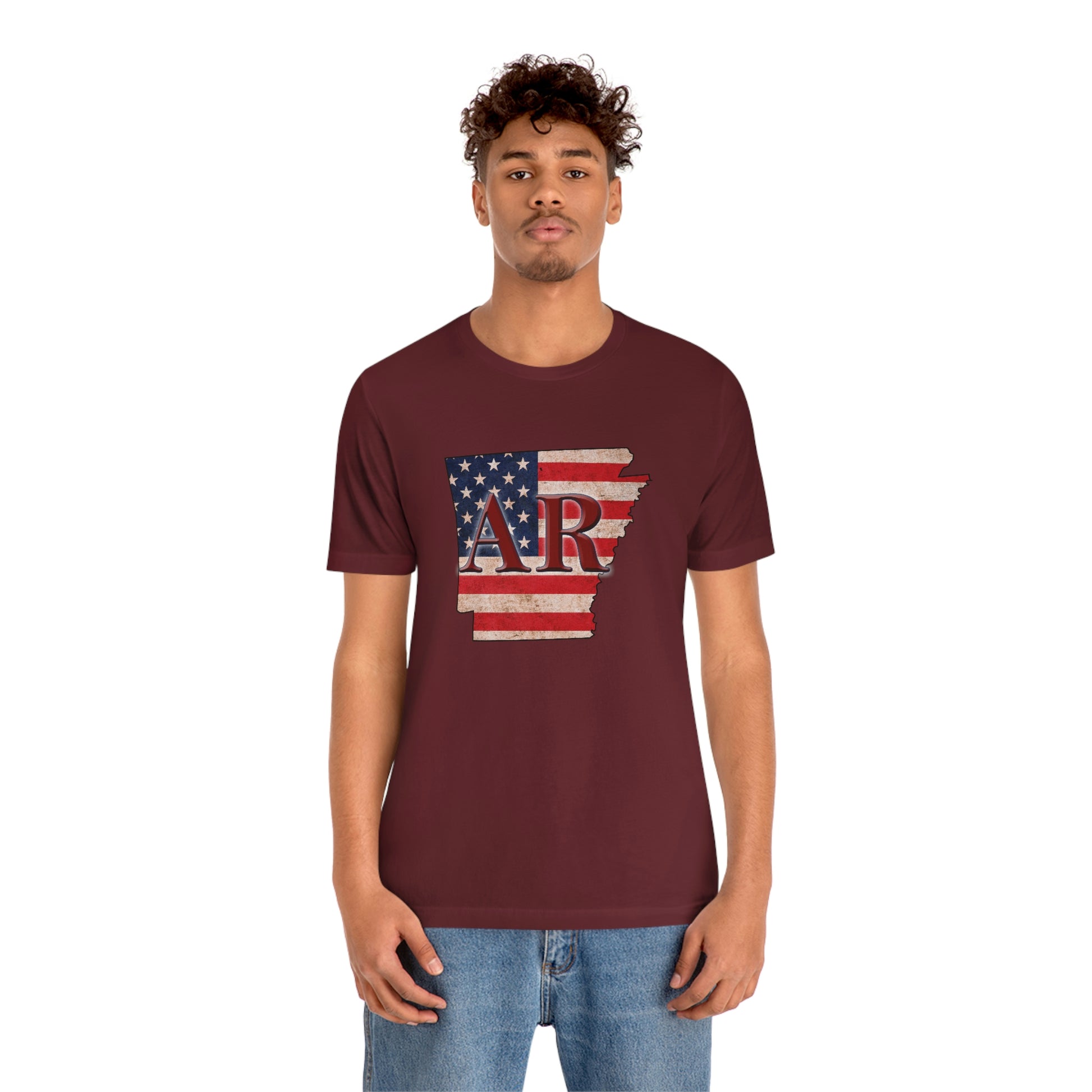 Arkansas AR US Flag Unisex Jersey Short Sleeve Tee Tshirt T-shirt