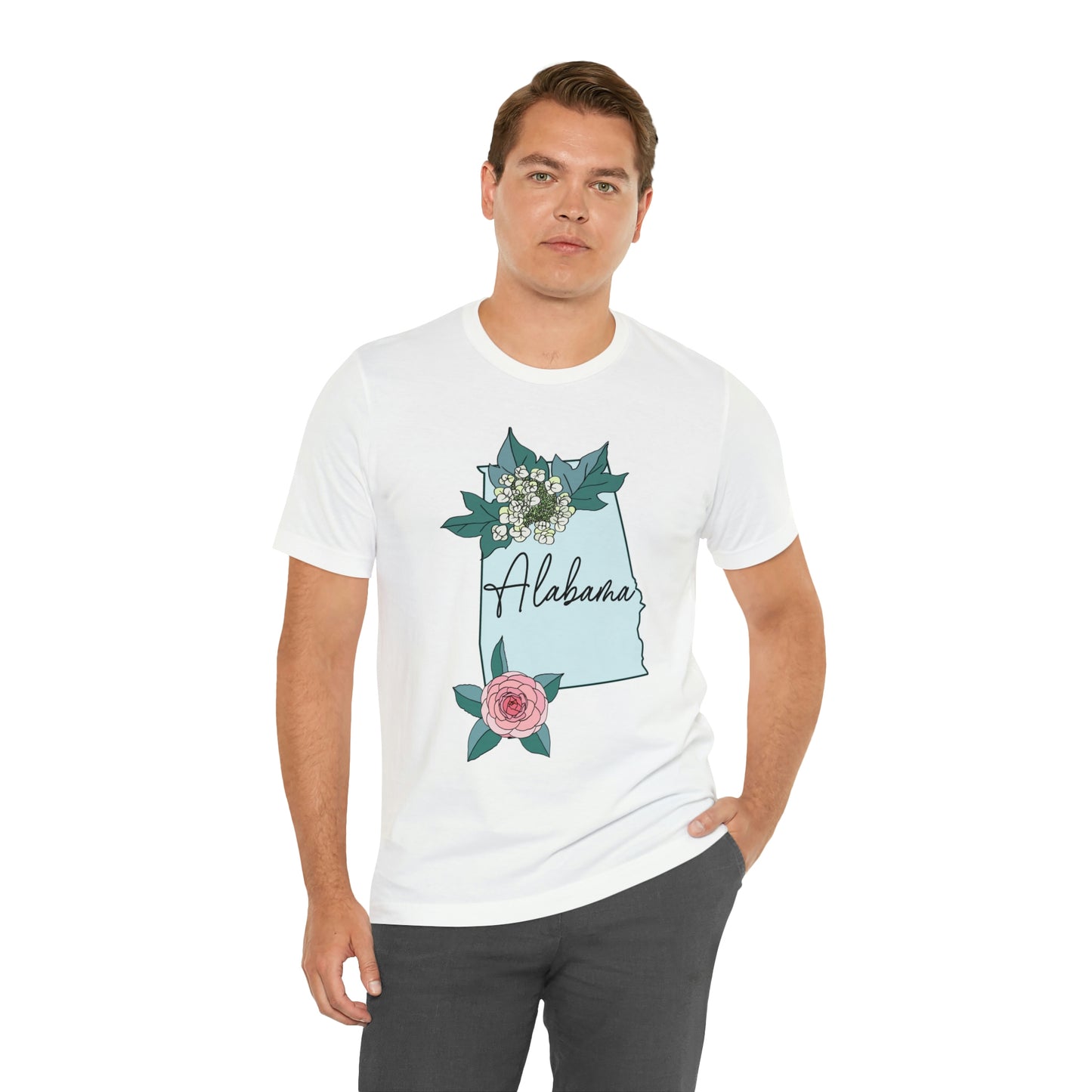 Alabama State Flower Short Sleeve T-shirt