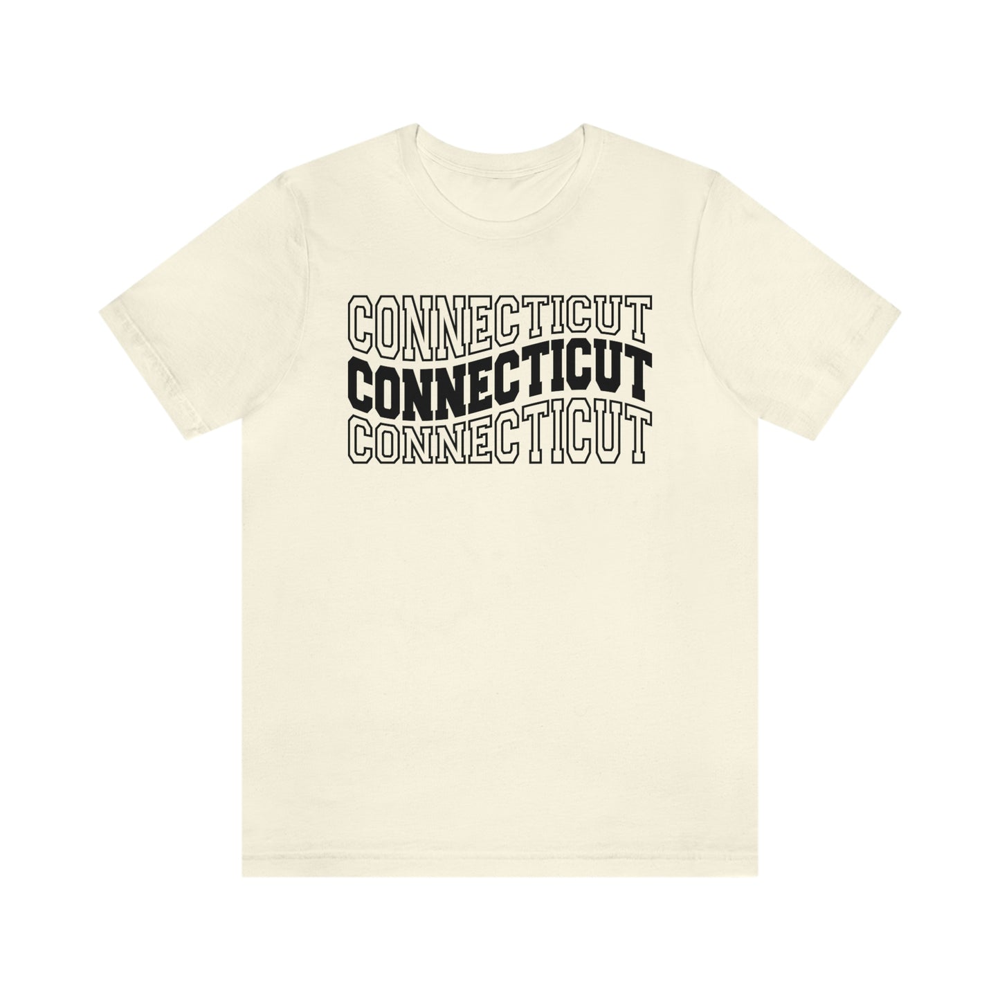 Connecticut Varsity Letters Wavy Short Sleeve T-shirt