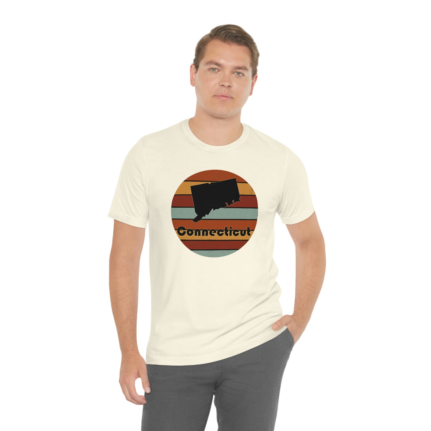 Connecticut Retro Sunset Short Sleeve  T-shirt