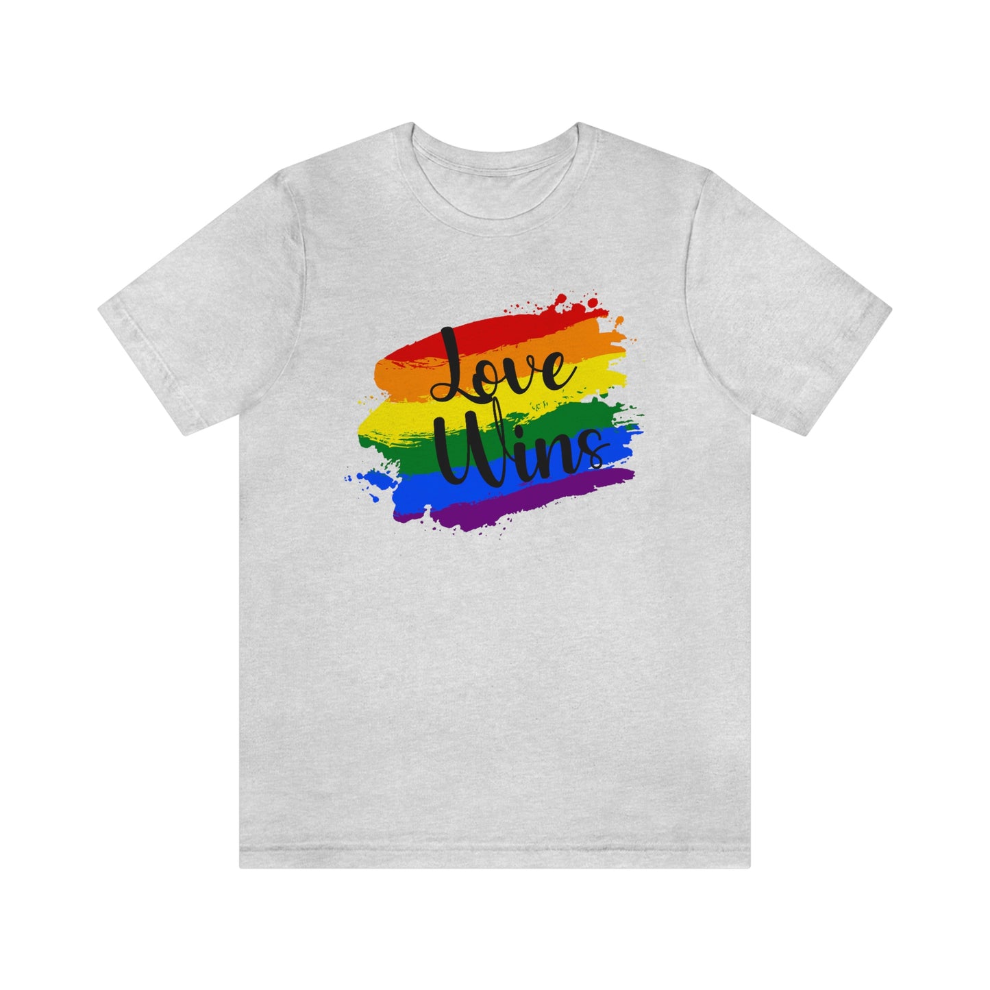 Love Wins LGBTQIA Print Unisex Jersey Short Sleeve Tee