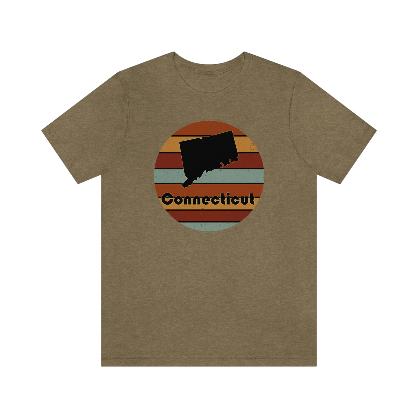 Connecticut Retro Sunset Short Sleeve T-shirt
