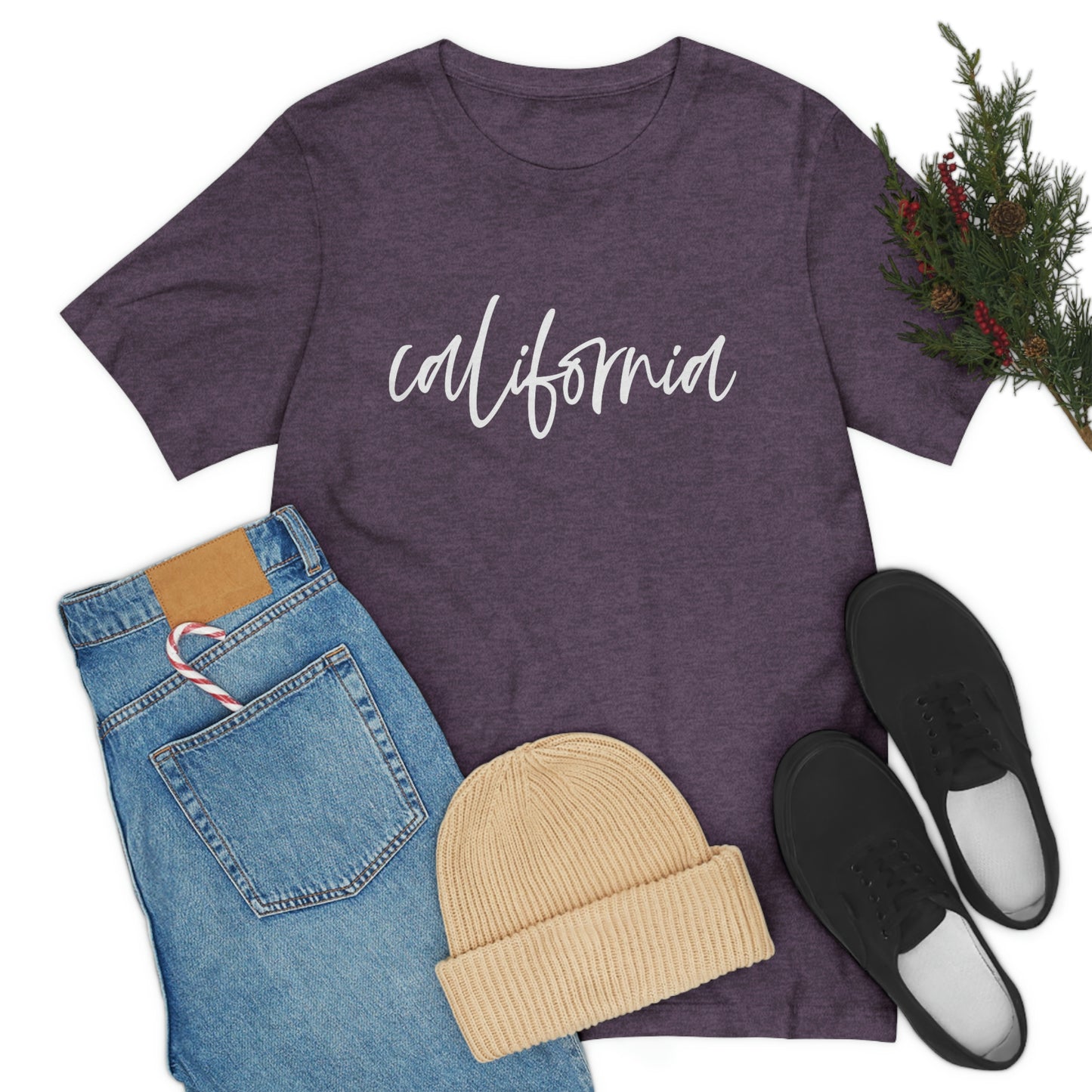 California Script Unisex Jersey Short Sleeve Tee Tshirt T-shirt