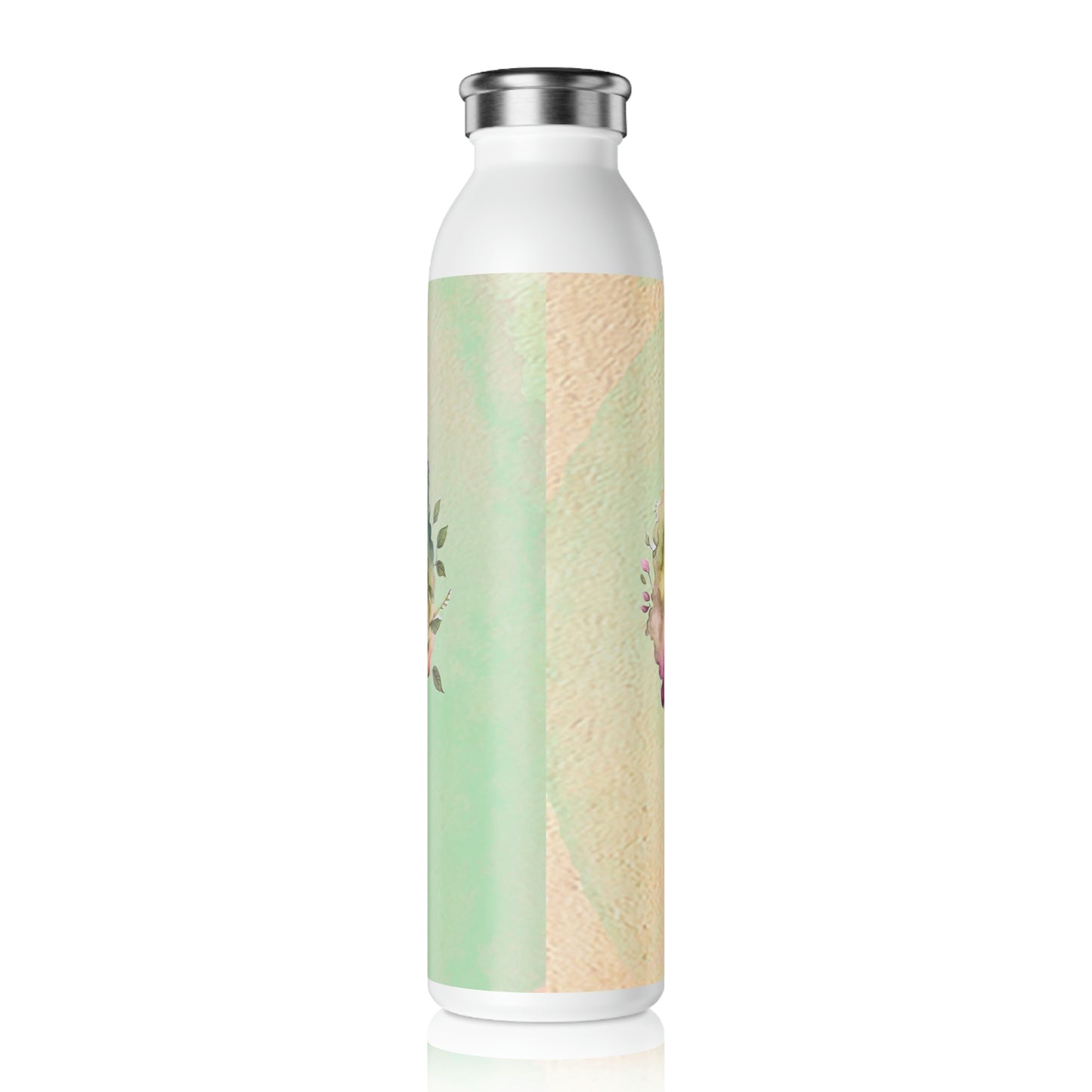 Spring Tree of Life Watercolor Slim Water Bottle