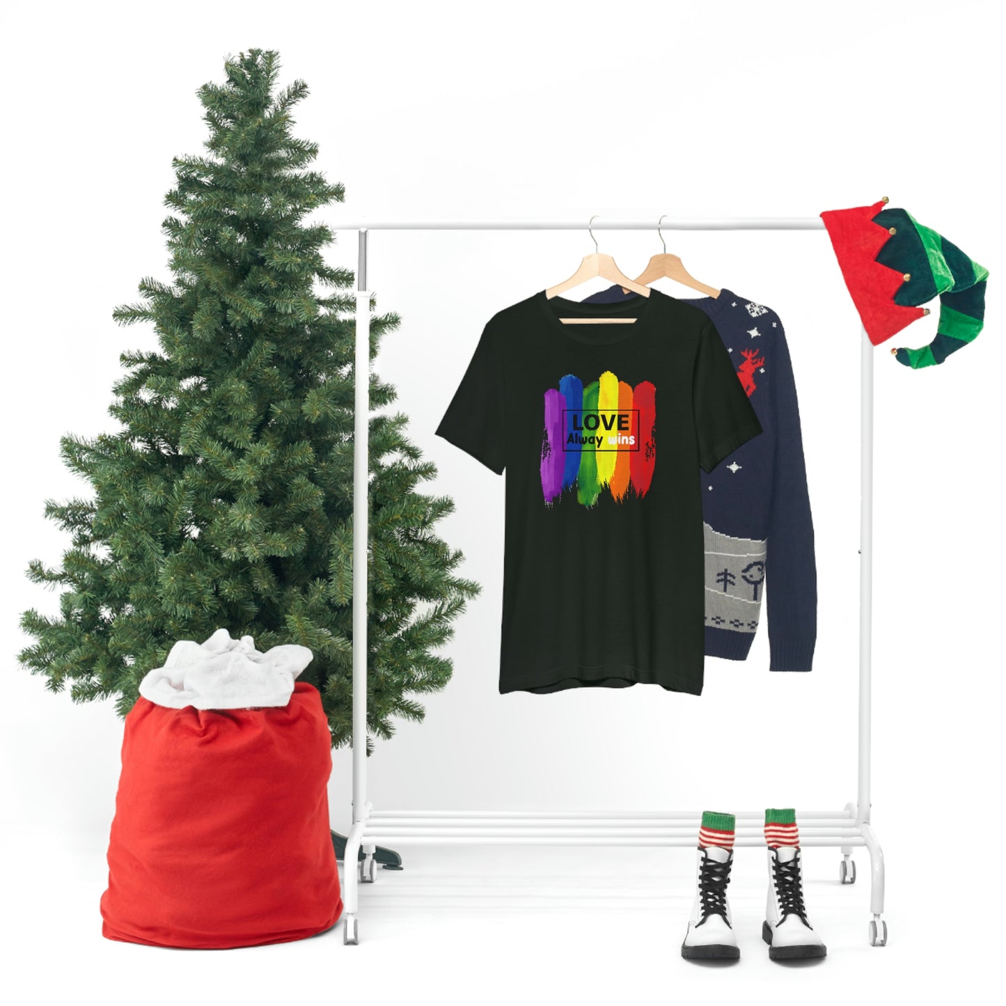 Love Always Wins LGBTQIA Print Unisex Jersey Short Sleeve Tee