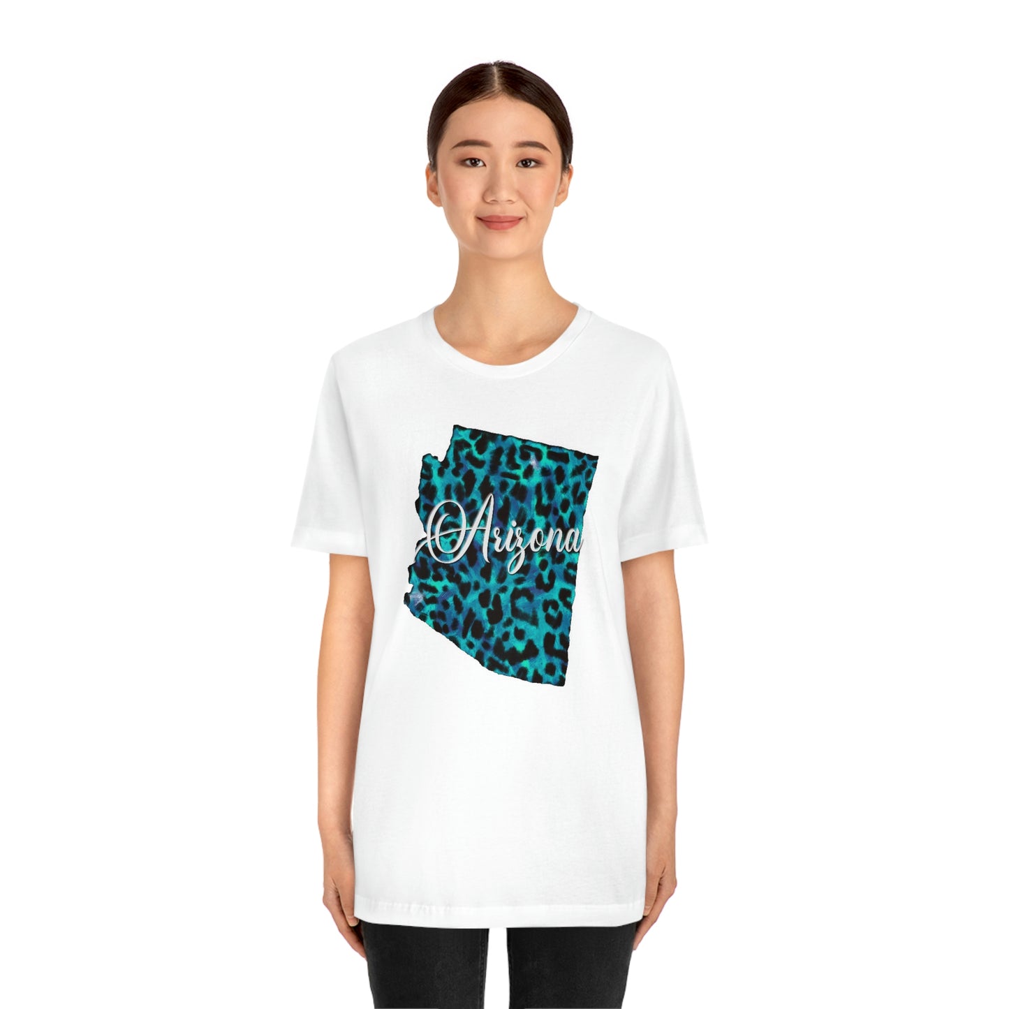 Arizona Blue Leopard Unisex Jersey Short Sleeve Tee Tshirt T-shirt
