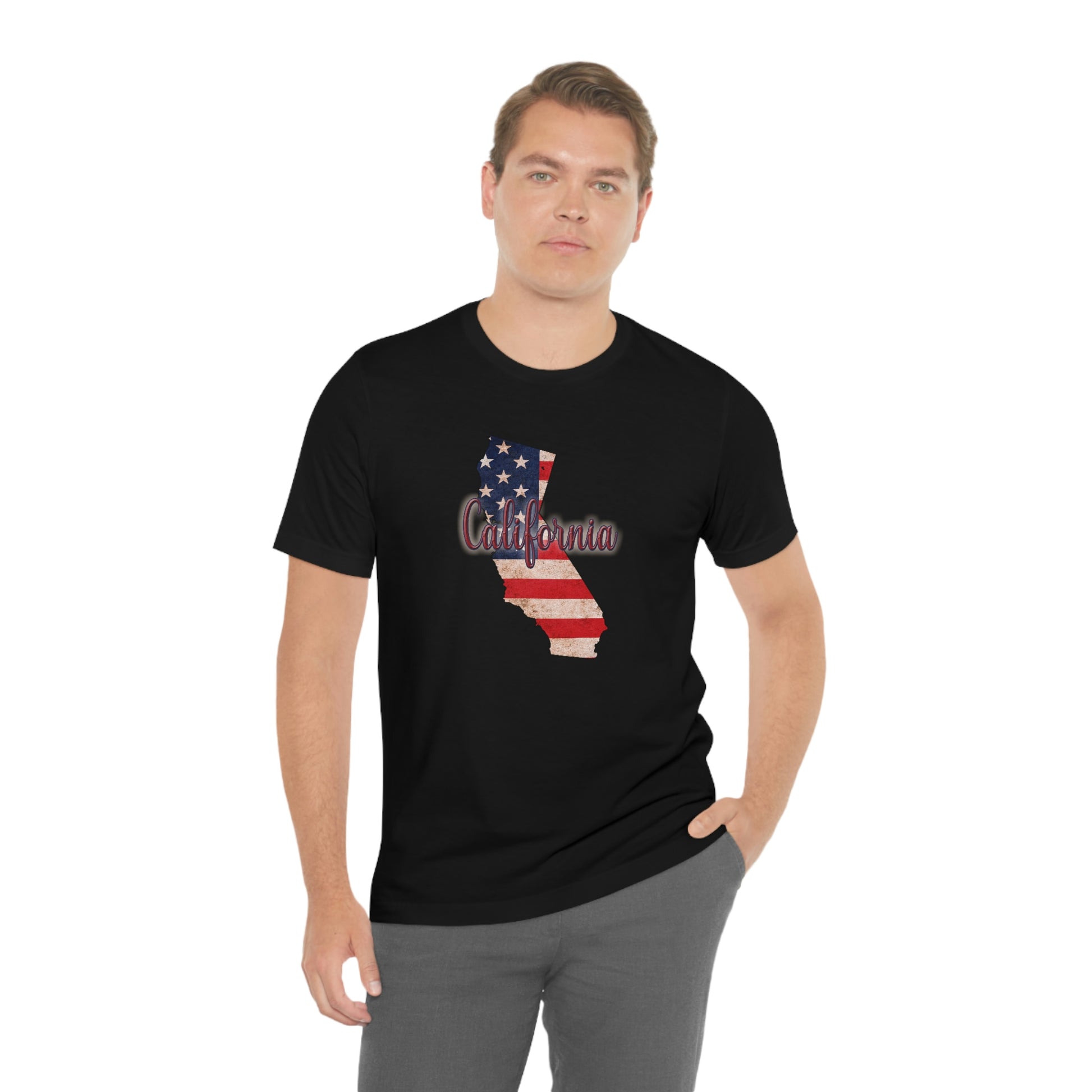 California US Flag Unisex Jersey Short Sleeve Tee Tshirt T-shirt