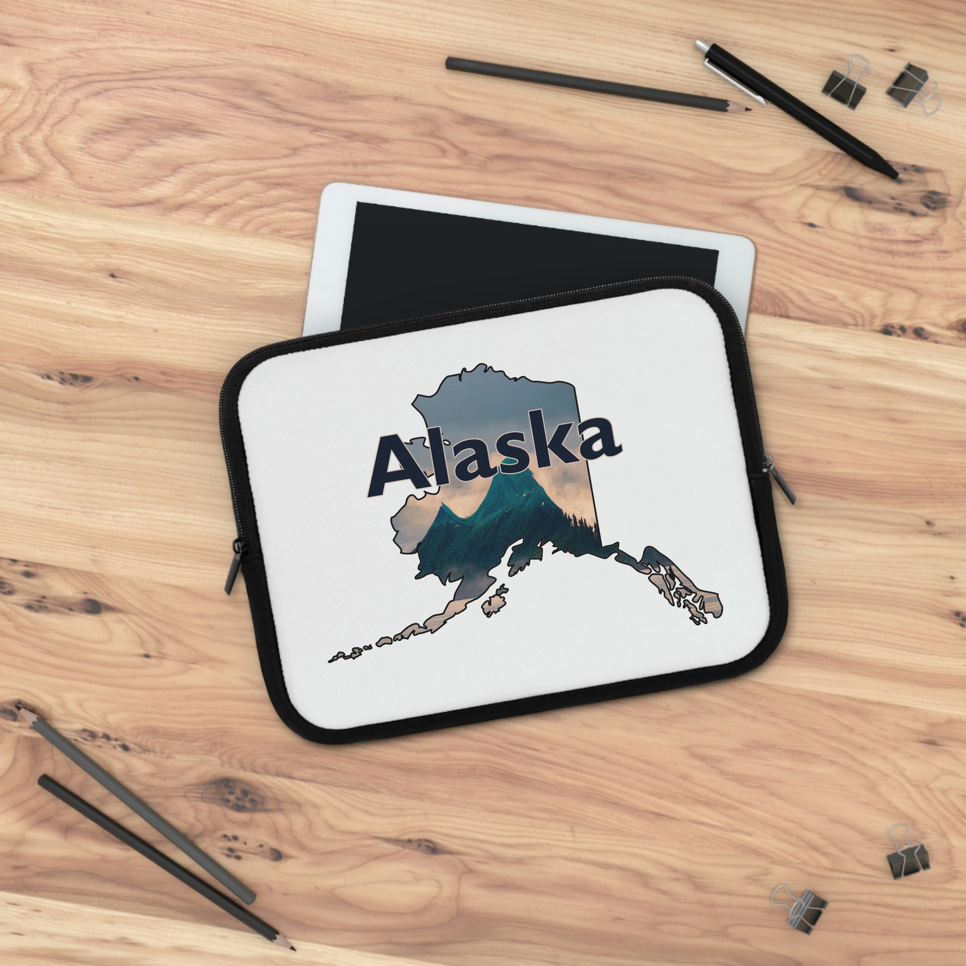 Alaska Mountain Scene Print Laptop Sleeve