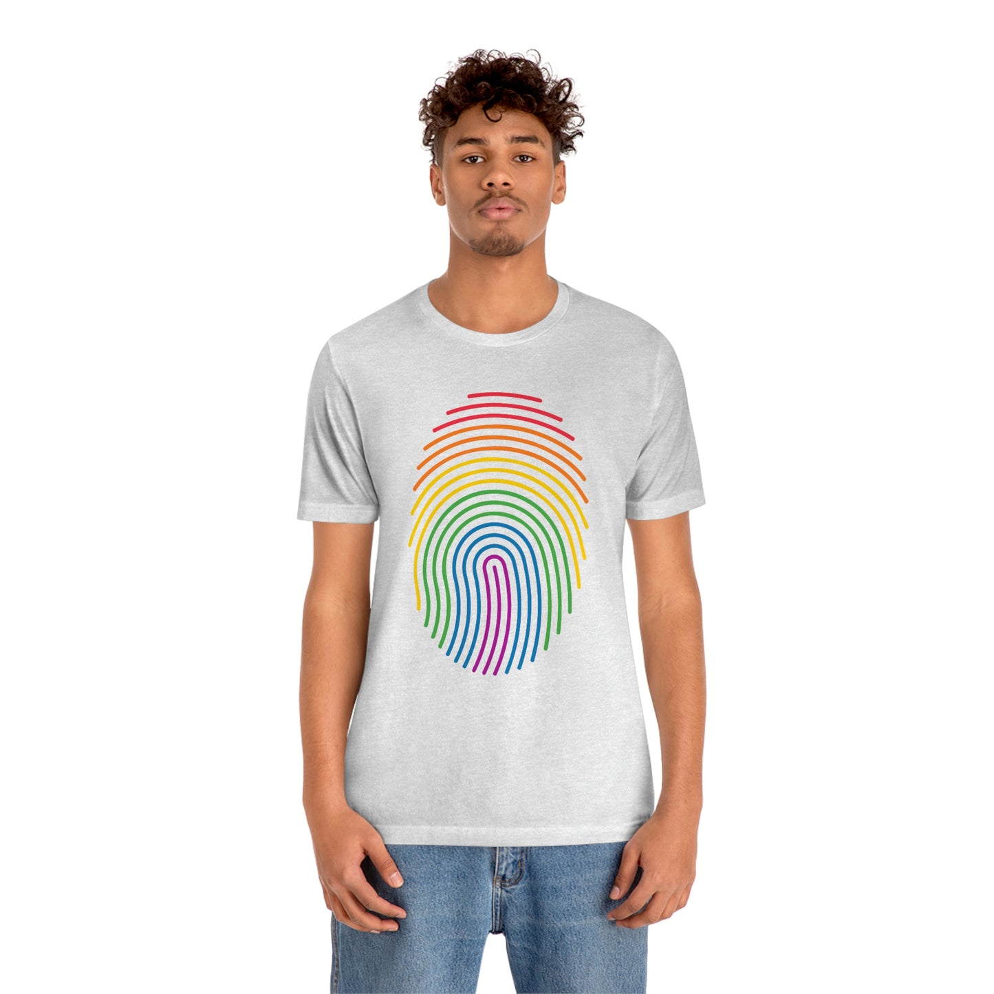 Fingerprint LGBTQIA Print Unisex Jersey Short Sleeve Tee