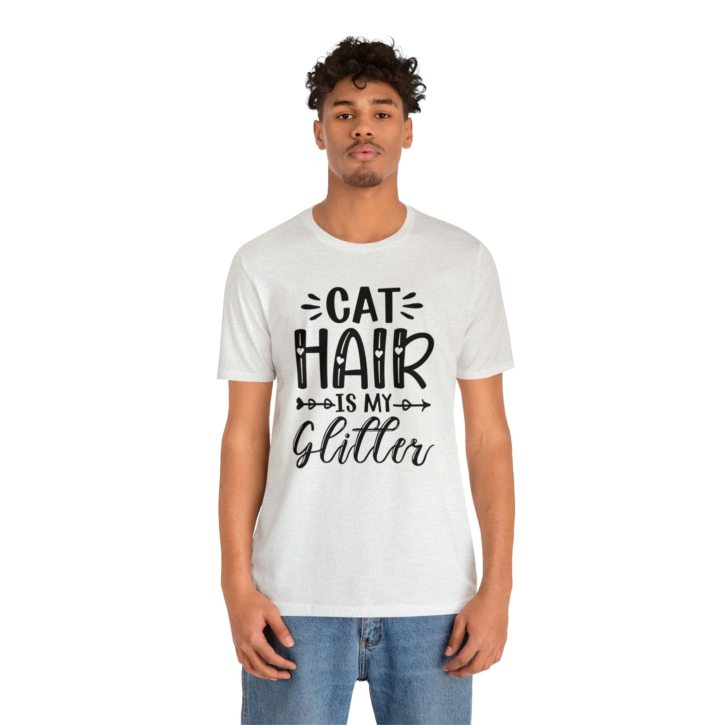 Cat Hair is my Glitter Short Sleeve T-shirt
