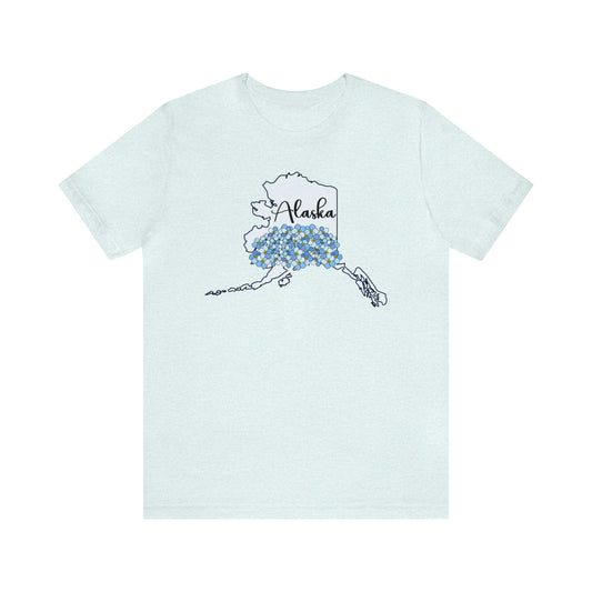 Alaska State Flower Short Sleeve T-shirt
