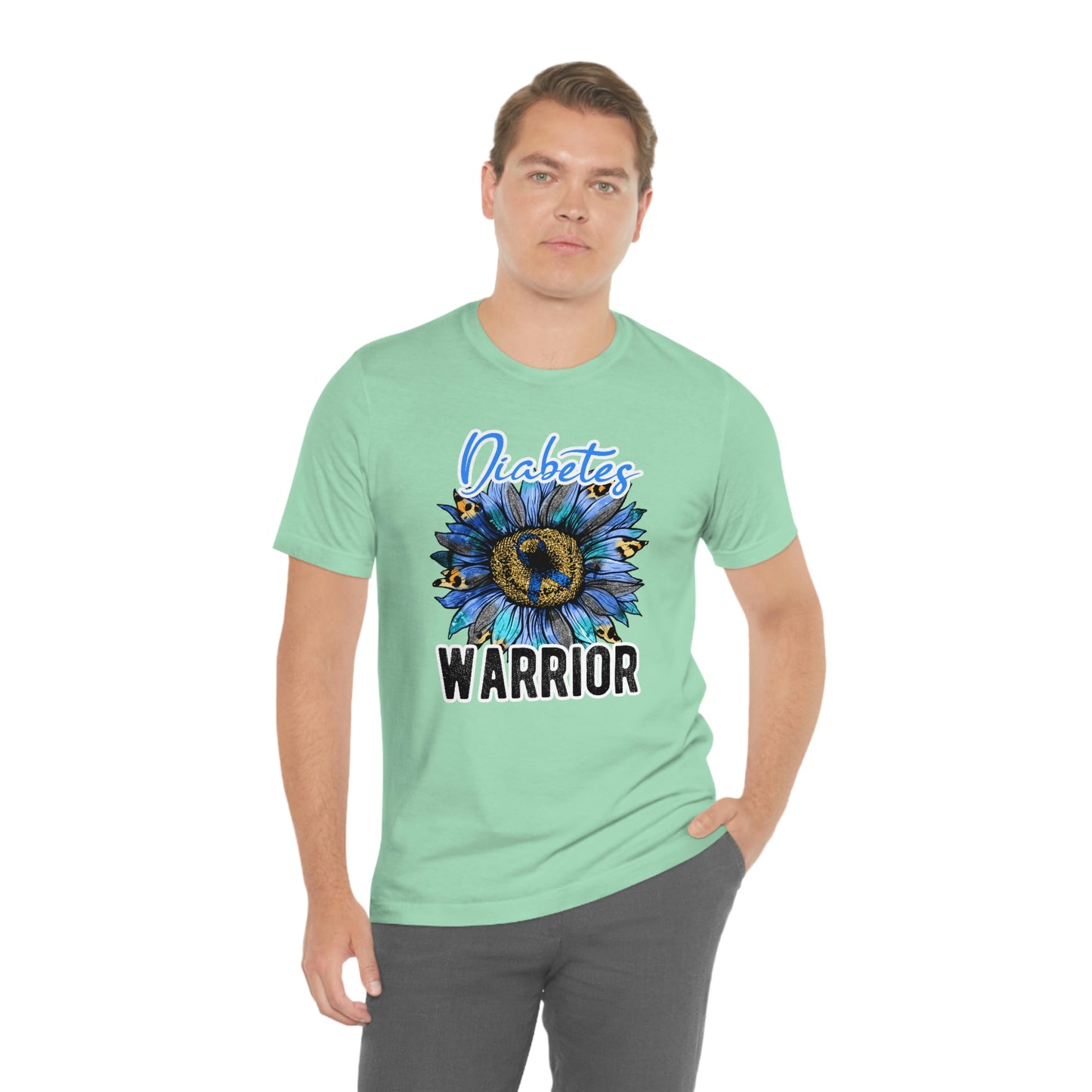 Diabetes Warrior Diabetes Awareness Print Unisex Jersey Short Sleeve Tee