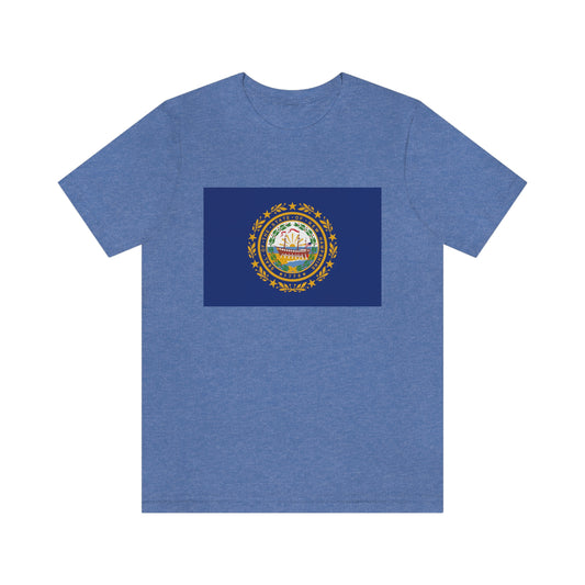 New Hampshire Flag Unisex Jersey Short Sleeve Tee Tshirt T-shirt