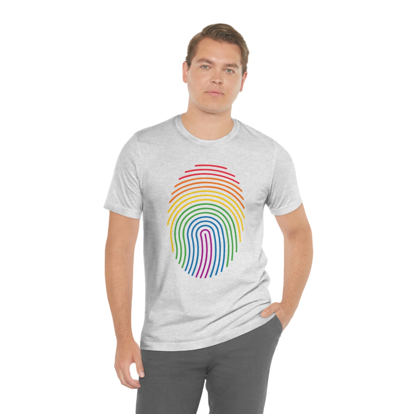 Fingerprint LGBTQIA Print Unisex Jersey Short Sleeve Tee