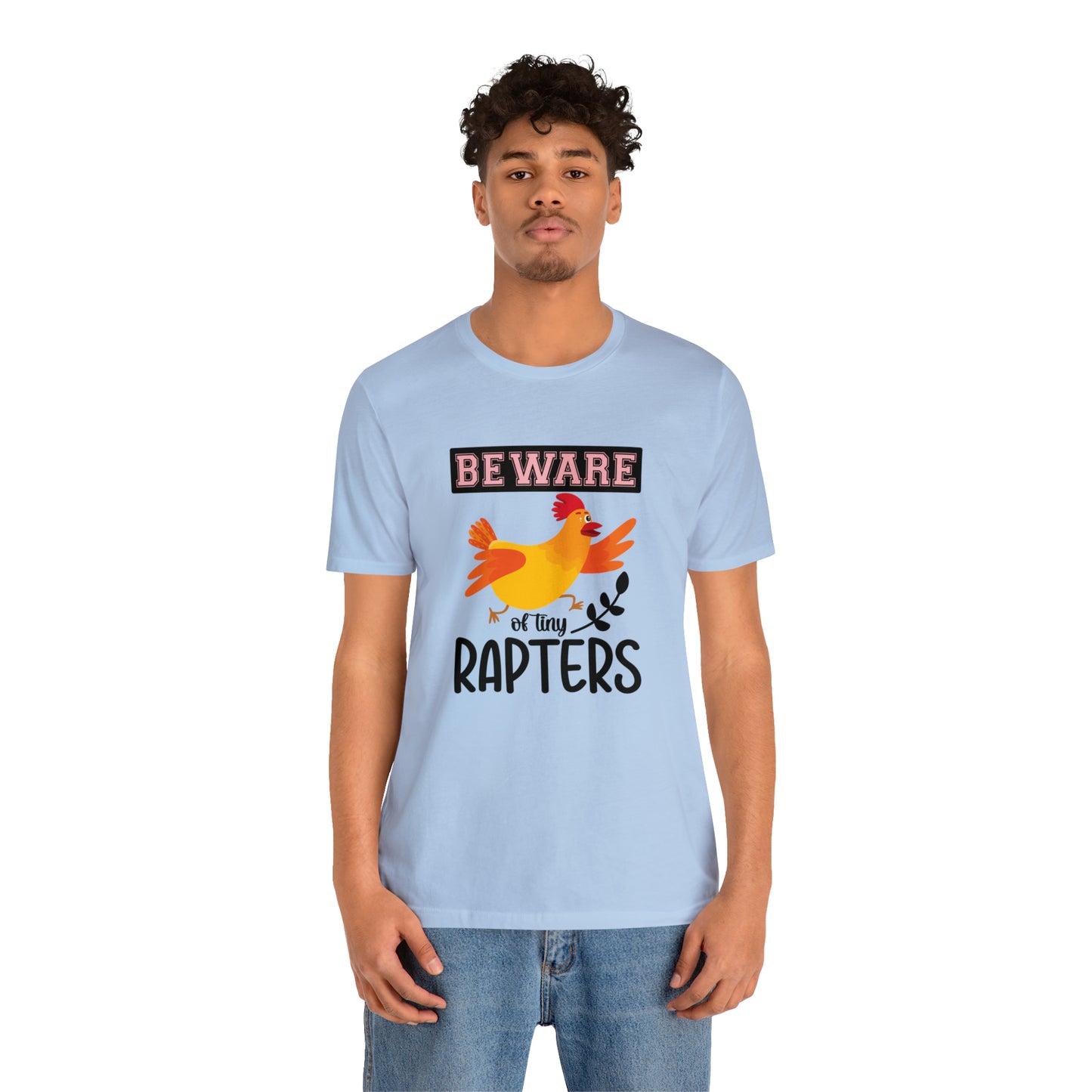 Beware of Tiny Raptors Short Sleeve Chicken T-shirt